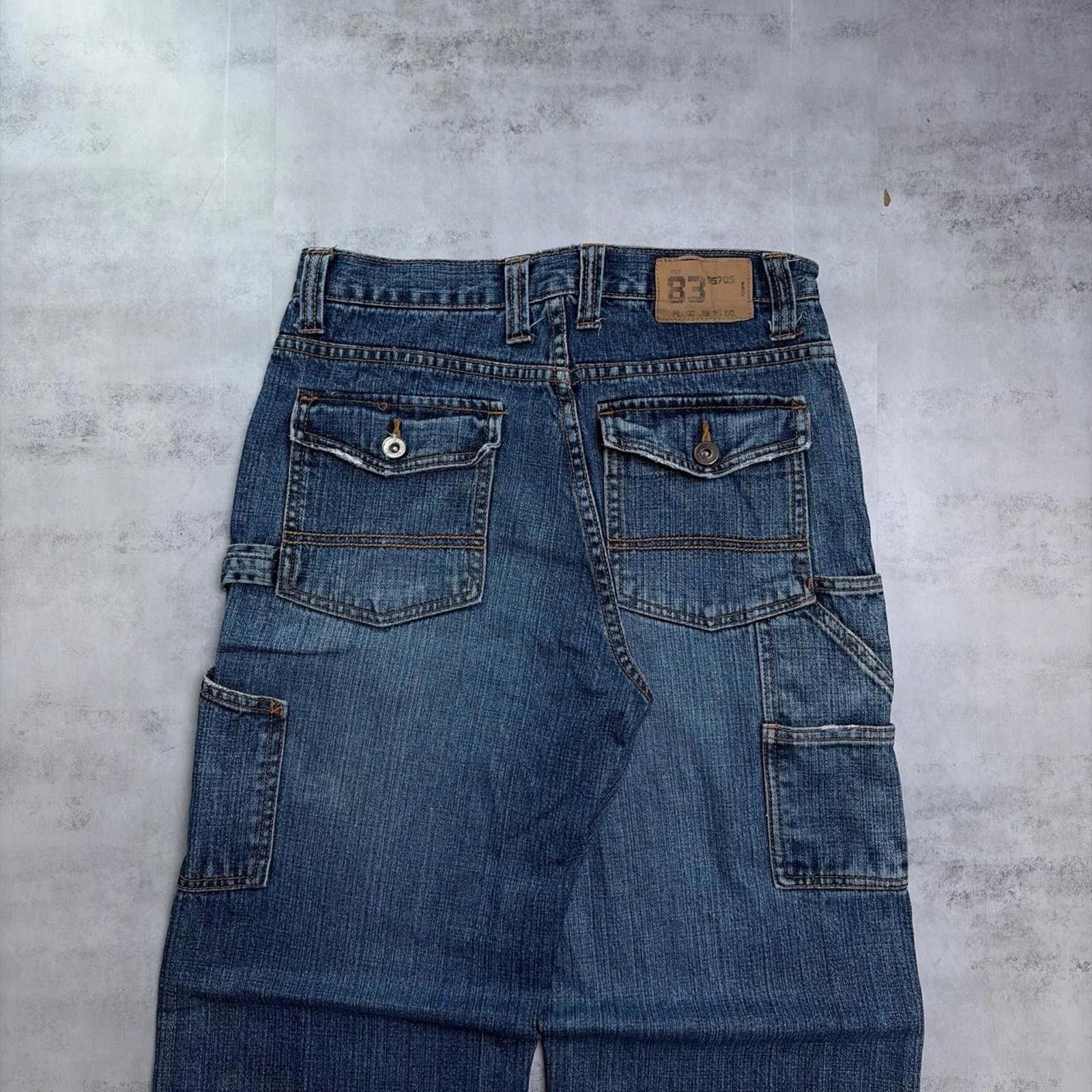 Other Y2K Blue Plugg Grunge Baggy Skater Carpenter Denim Jeans Size US 34 / EU 50 - 2 Thumbnail