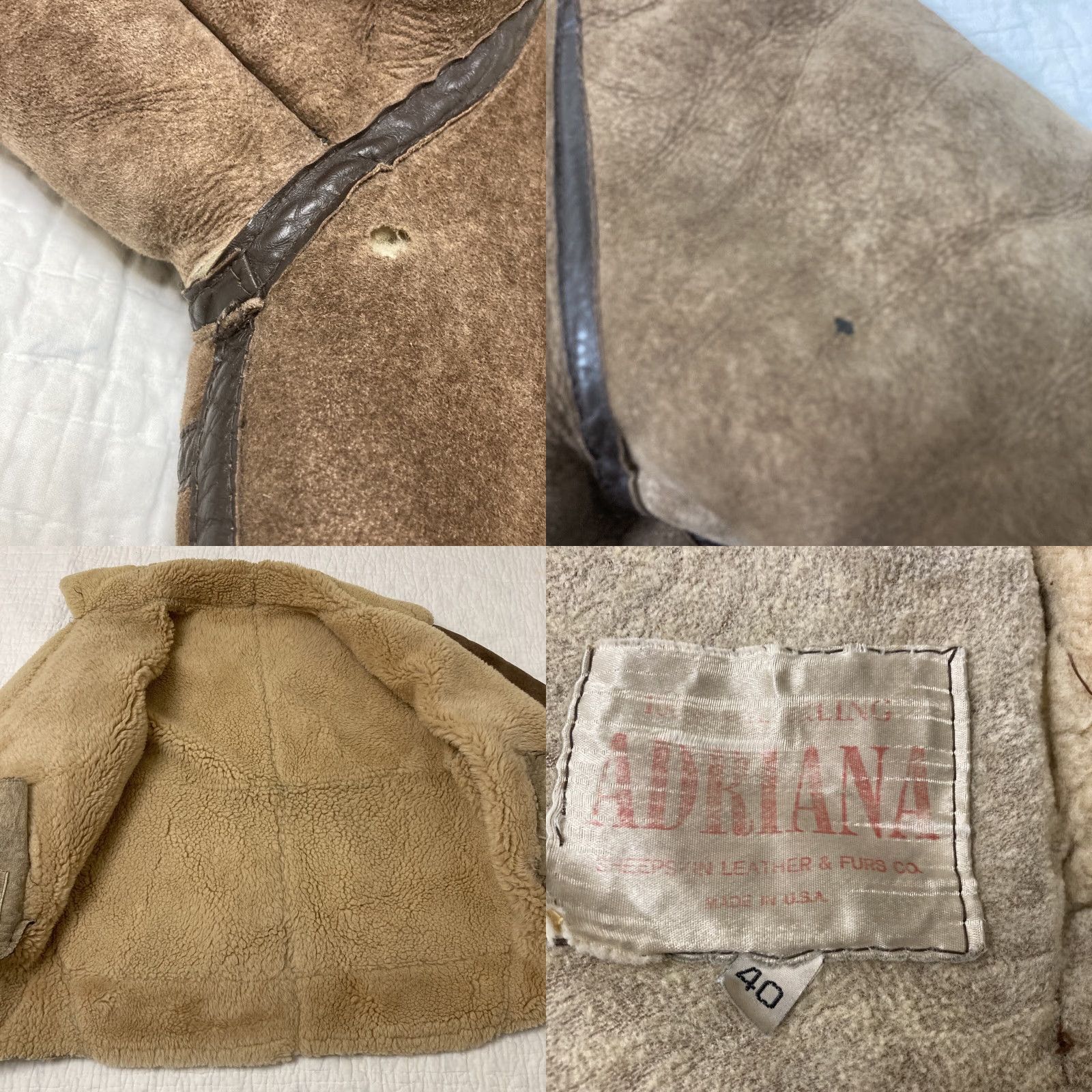 Vintage VINTAGE Adriana Bomber Jacket Men Brown Leather Full Zip 40 USA Size US XXS / EU 40 - 8 Thumbnail