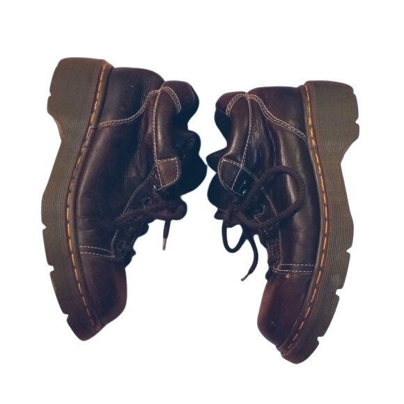 Dr. Martens Dr. Martens UK 7 US 9 Brown Leather Lace-Up Ankle Boots 8542 Size US 9 / IT 39 - 5 Thumbnail
