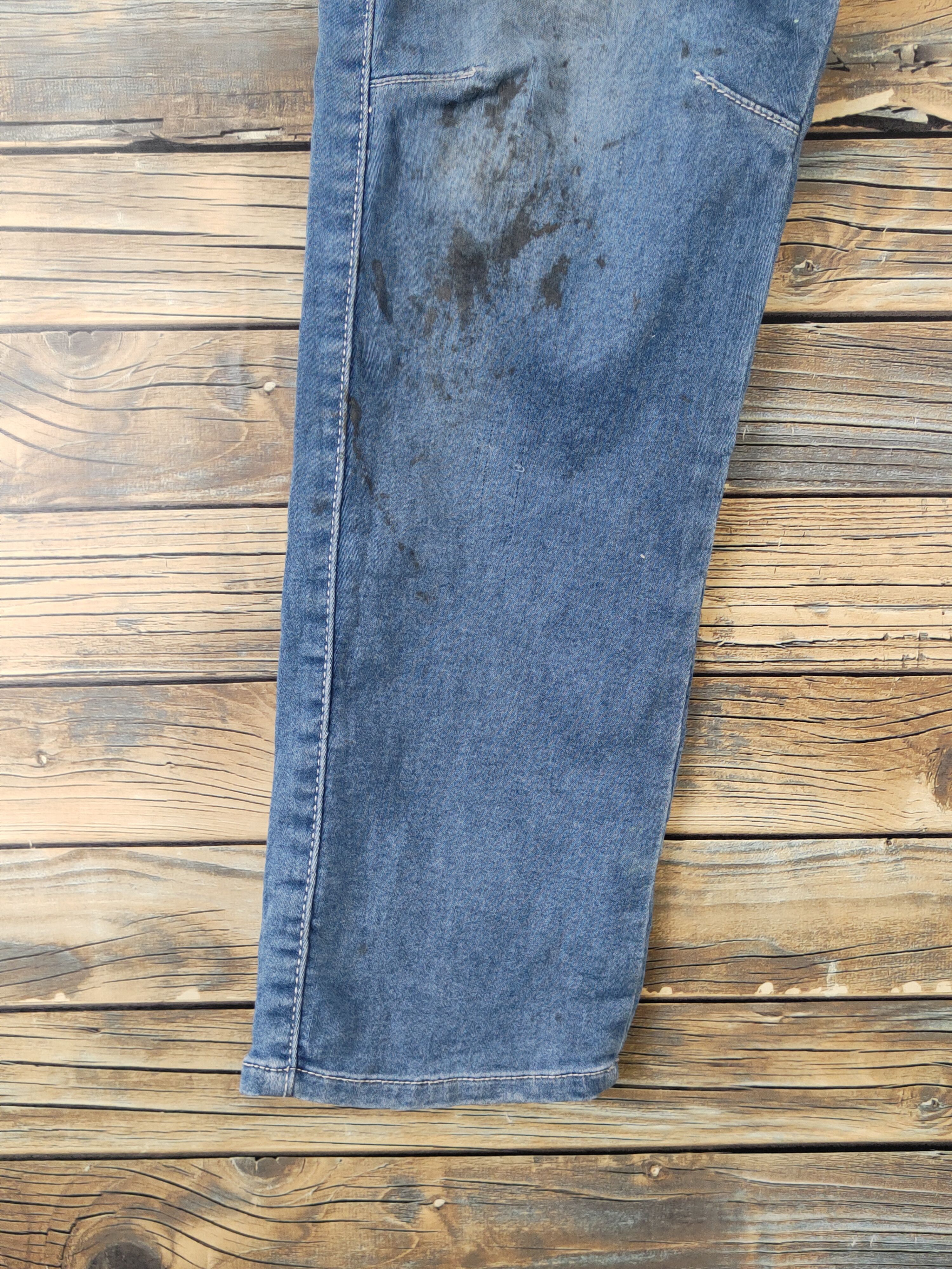 Japanese Brand Japan vintage jogger Blue Distressed Ripped Jeans #W1910 Size US 31 - 4 Thumbnail