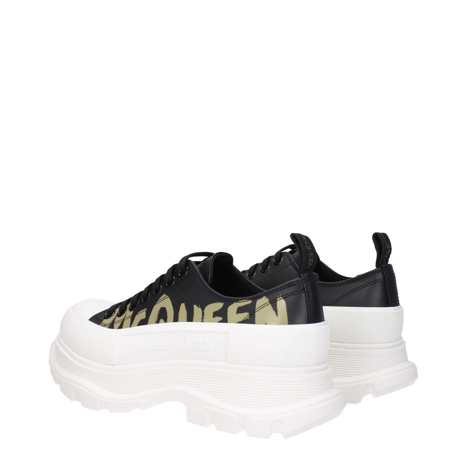 Alexander McQueen ob1o1e0225 Leather Low-Top Sneakers in Multicolor Size US 10.5 / EU 43-44 - 4 Thumbnail
