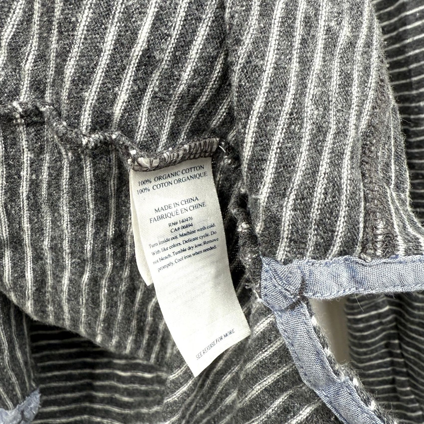 Faherty Faherty Shirt Polo Long Sleeve Striped Gray Organic Cotton Mens Medium Size US M / EU 48-50 / 2 - 4 Thumbnail