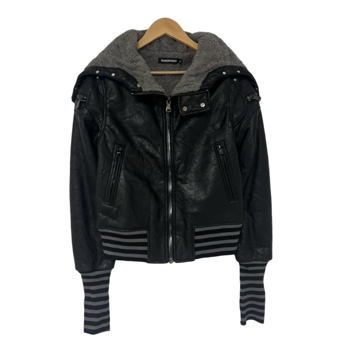 Japanese Brand Tsbus leather bomber jacket Size US S / EU 44-46 / 1 - 1 Thumbnail
