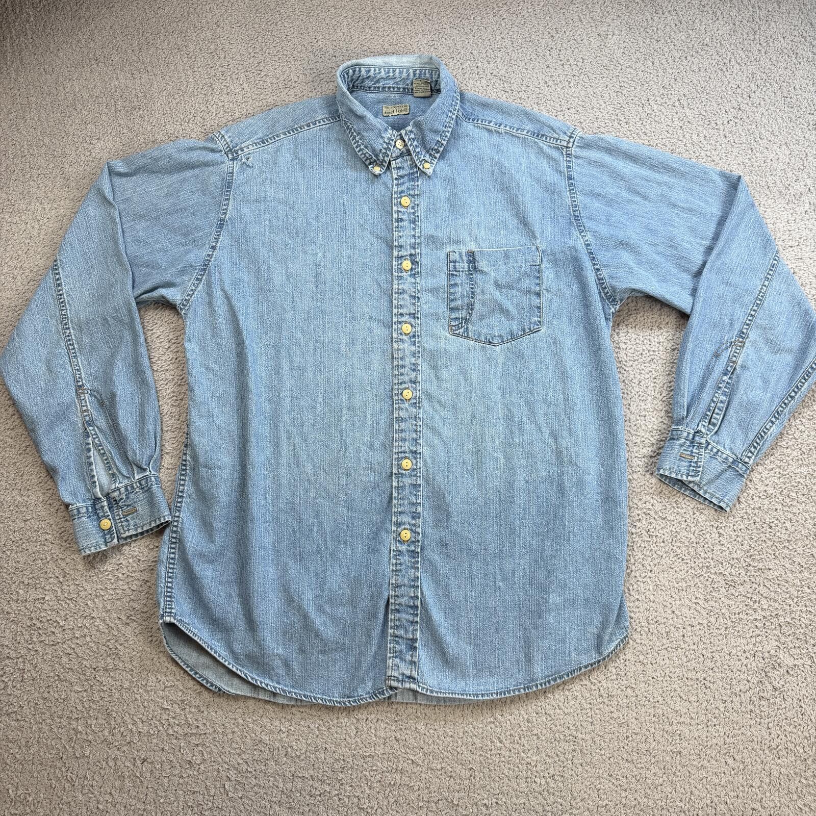 Other Vintage 90s Levis Red Tab Denim Button Down Shirt Large Size US L / EU 52-54 / 3 - 1 Thumbnail