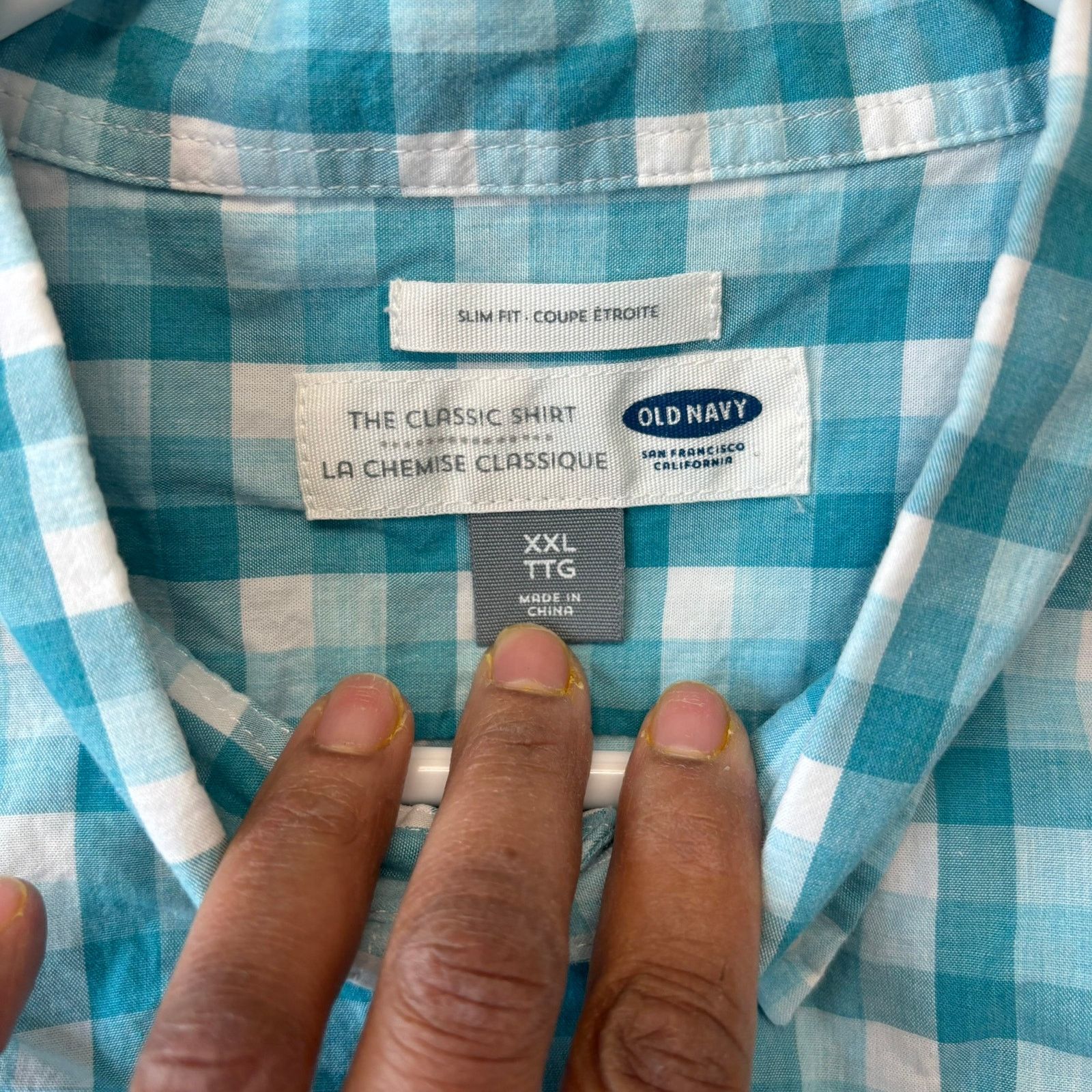 Old Navy Old Navy Gingham Plaid Shirt Button Down XXL Slim Fit Size US XXL / EU 58 / 5 - 3 Thumbnail