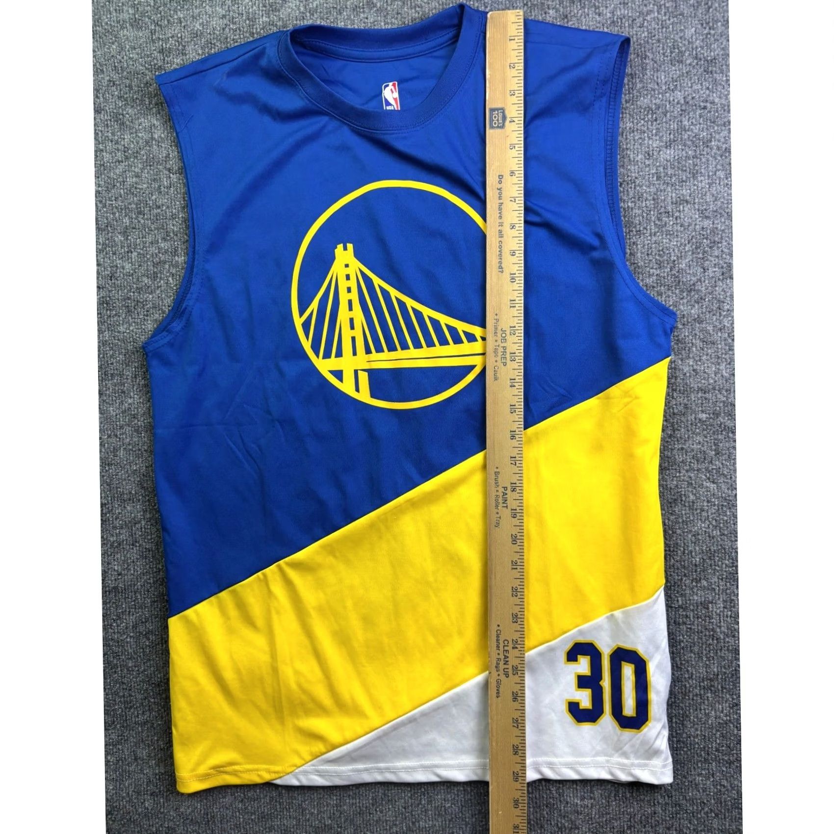 NBA NBA Golden State Warriors Sleeveless Shirt Mens L Blue Curry 30 Basketball Tank Jersey Crew Neck/Diagonally Colorblock Logo Size US L / EU 52-54 / 3 - 4 Thumbnail