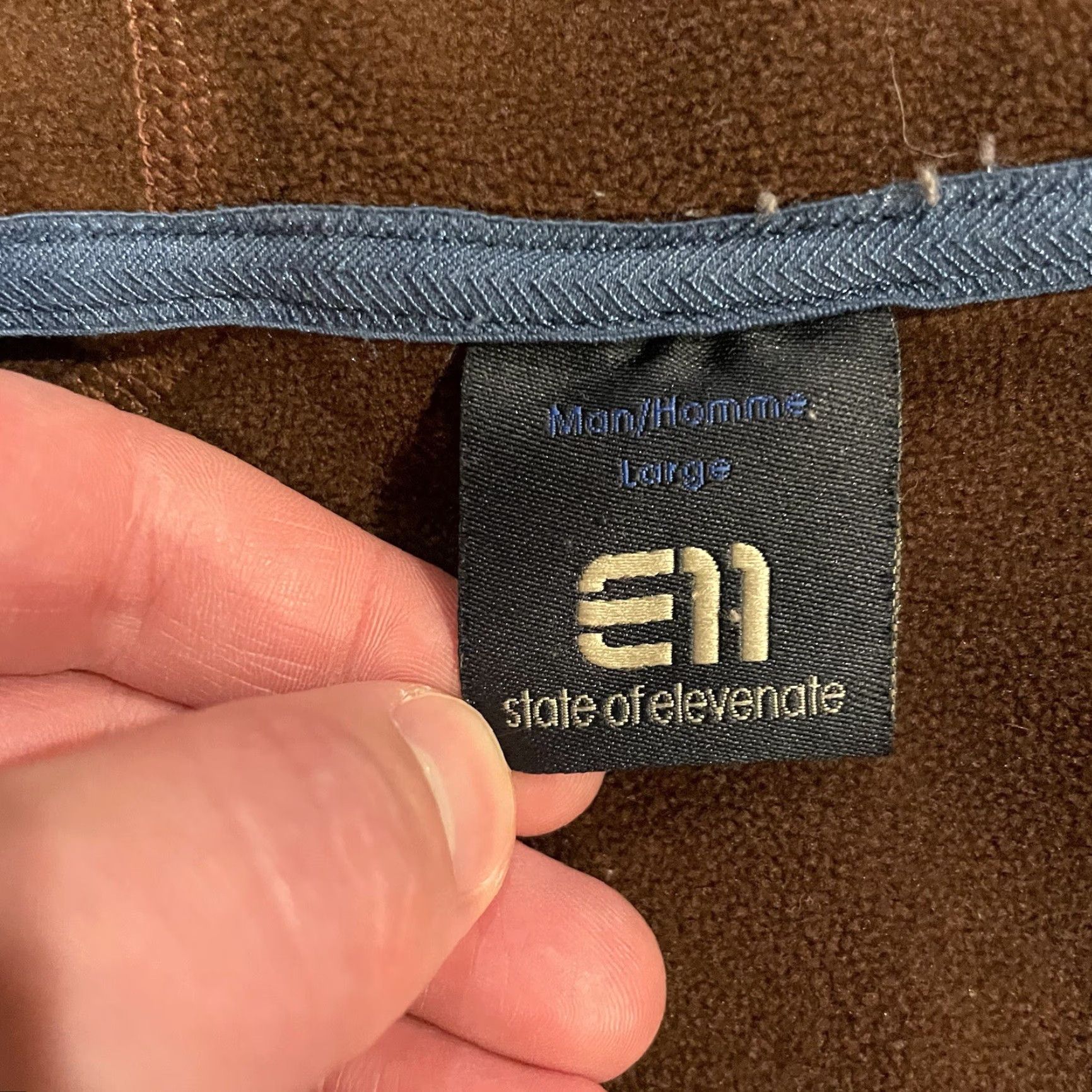 Vintage State of Elevenate Skiers Fleece Hood Jacket Men’s L Brown Fullzip Ell E11 Ell Size US L / EU 52-54 / 3 - 6 Thumbnail