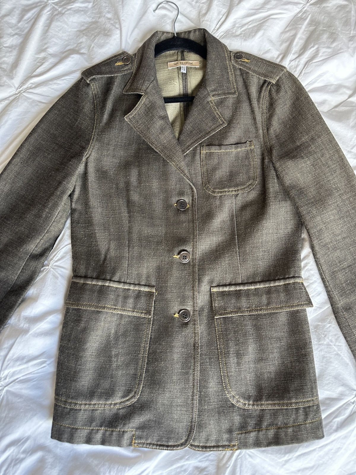 Chloe Denim Style Blazer