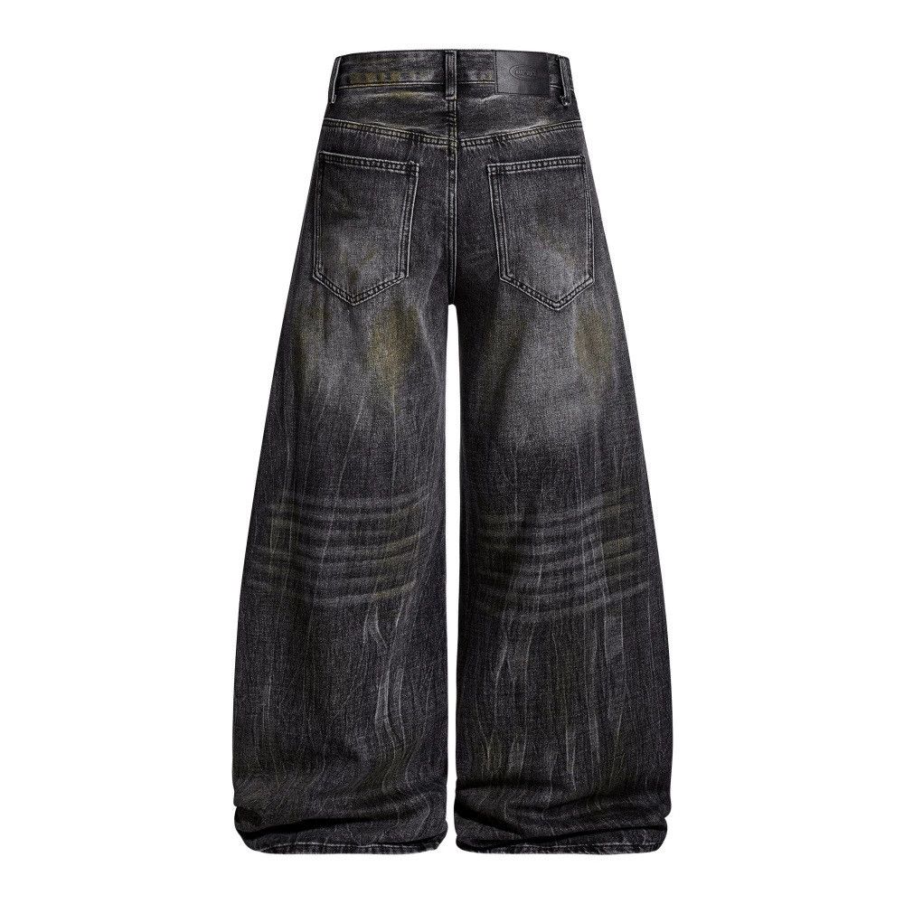 Vintage Men's loose washed dirty casual distressed scimitar jeans Size US 32 / EU 48 - 2 Thumbnail