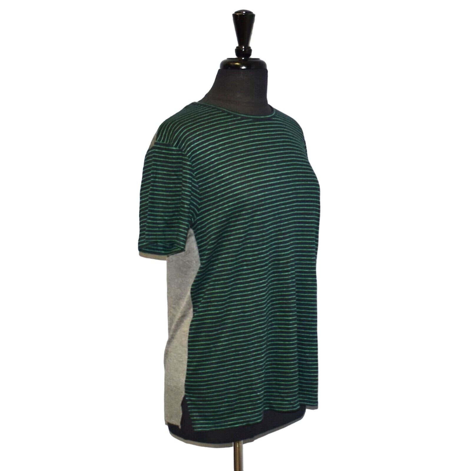 T by Alexander Wang NWT T ALEXANDER WANG Navy & Green Striped Top Size L Size L / US 10 / IT 46 - 2 Thumbnail