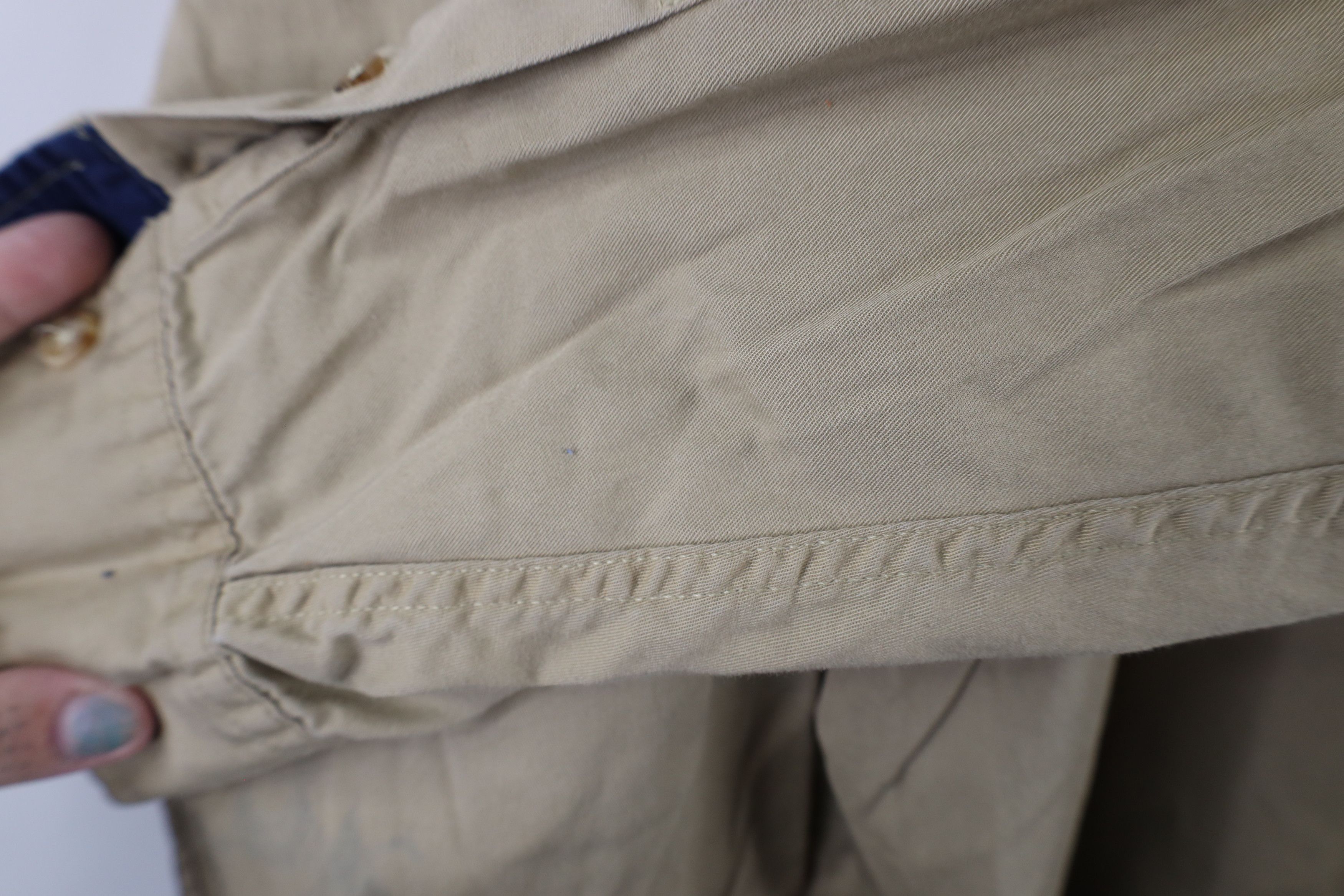 Helly Hansen × Vintage Vintage 90s Helly Hansen Spell Out Button Shirt Beige Size US M / EU 48-50 / 2 - 11 Thumbnail