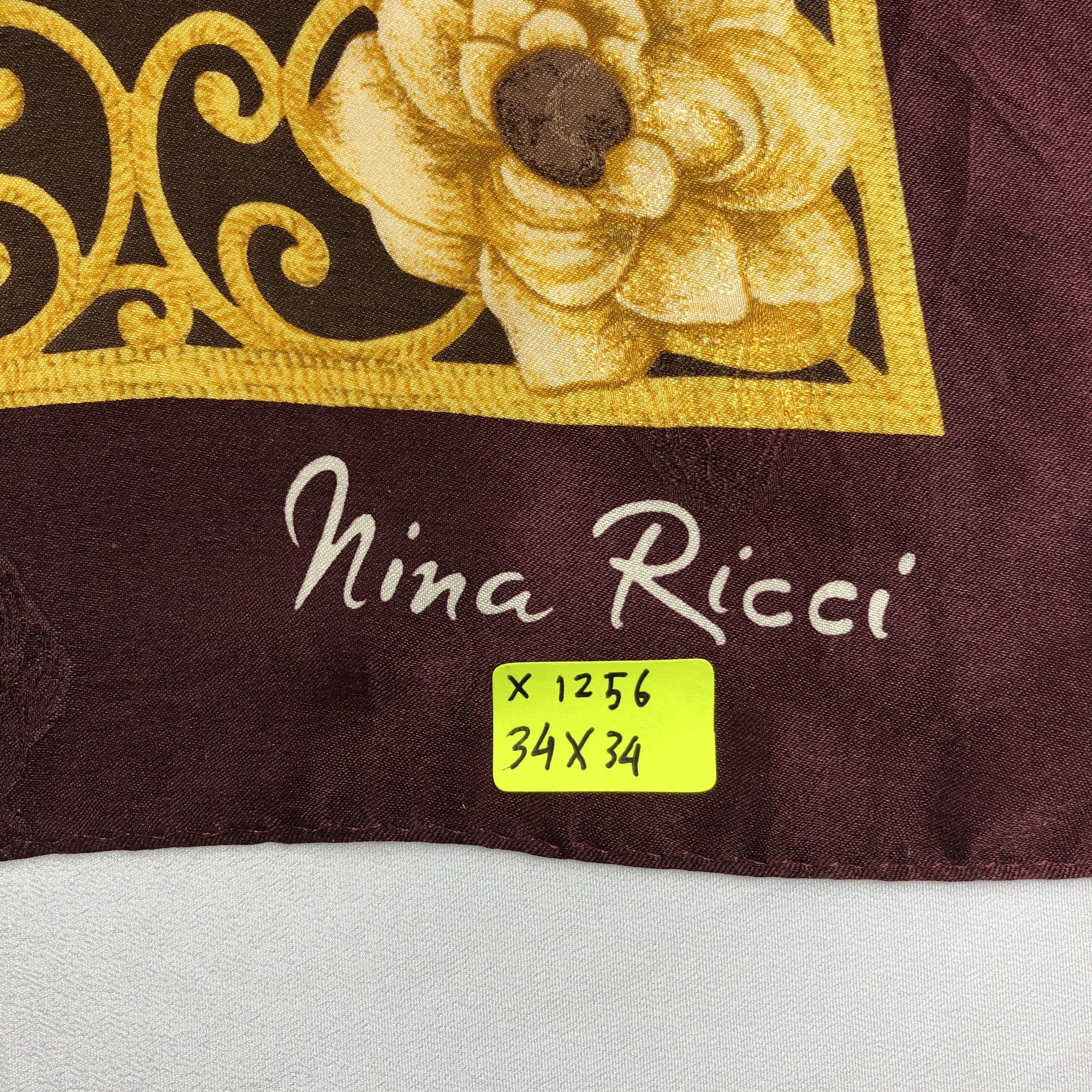 Nina Ricci Vintage Nina Ricci Silk Scarf Size ONE SIZE - 5 Thumbnail
