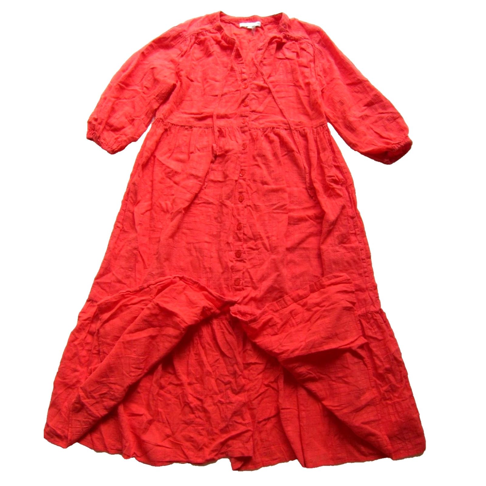 Young Fabulous & Broke VINTAGE Young Fabulous & Broke 100% Cotton Pink Button Down Short Sleeve Smock Dress XS Size 26" / US 2 / IT 38 - 5 Thumbnail
