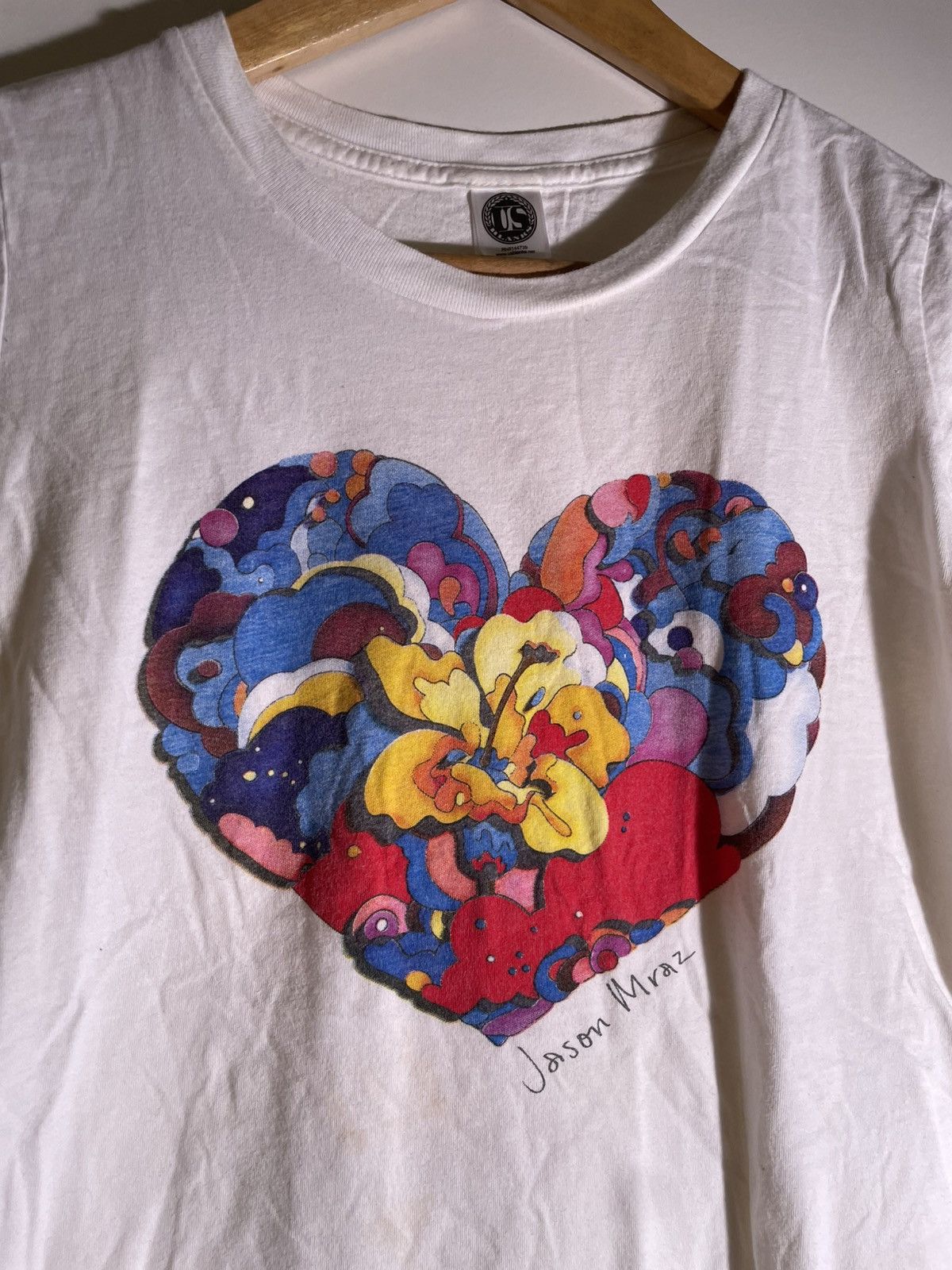 Band Tees 2000’s Y2K VTG Vintage Jason Mraz Heart Art Band Tee Shirt Size US S / EU 44-46 / 1 - 3 Thumbnail