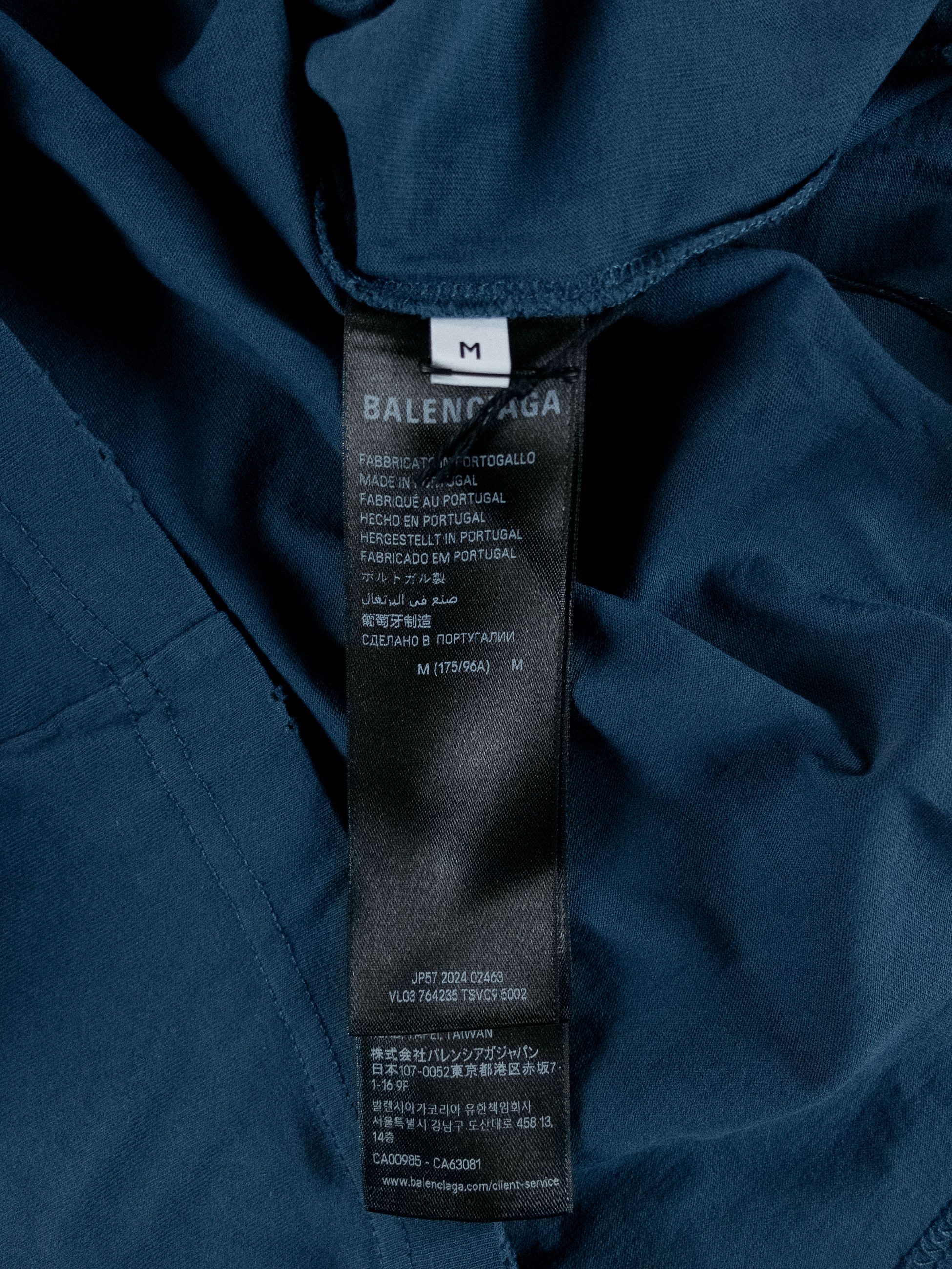 Balenciaga BALENCIAGA Laurel BB logo blue oversize t-shirt Size Medium Size US M / EU 48-50 / 2 - 9 Thumbnail