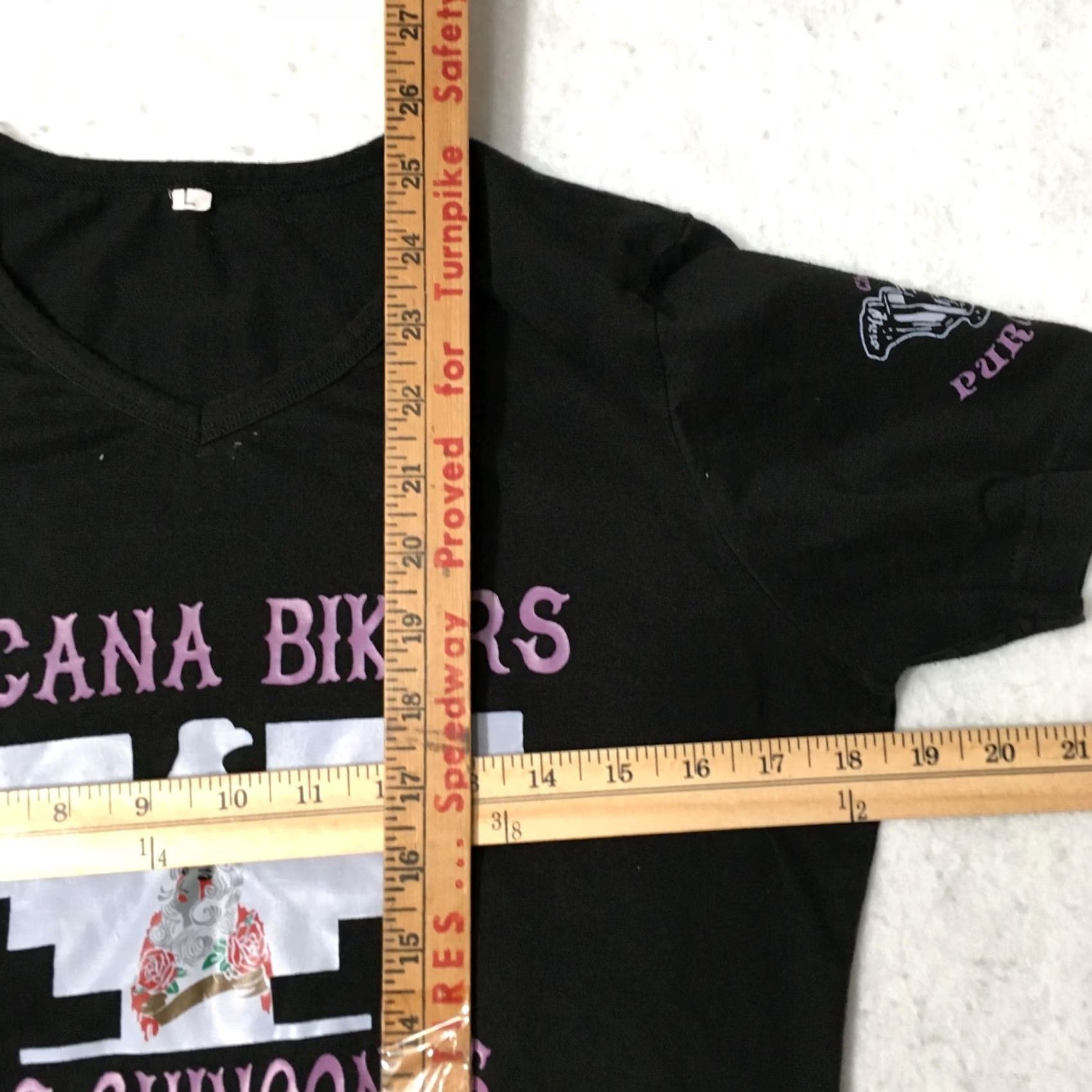 Vintage Chicana Latina Black huelga chingon bikers Tee Top large Shirt Womens XS-XL Black Graphic Print Vintage? Yes? Size L / US 10 / IT 46 - 6 Thumbnail