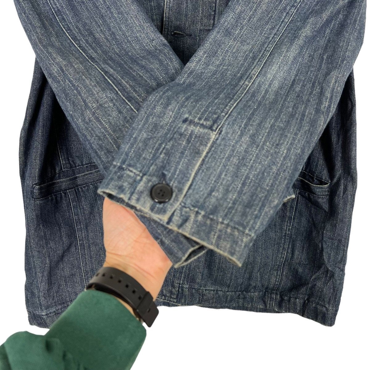 Esprit VINTAGE ESPRIT HIKORY DENIM CHORE JACKET Size US L / EU 52-54 / 3 - 13 Thumbnail