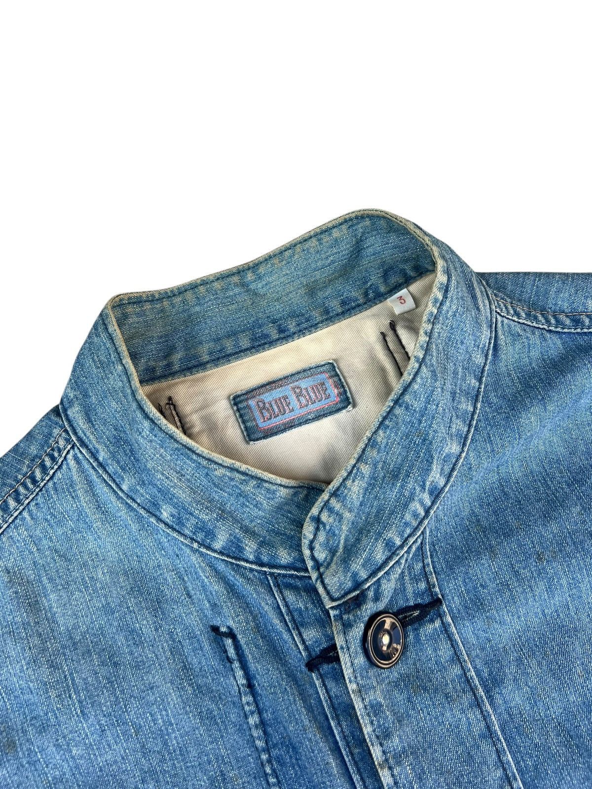 Blue Blue Japan Vintage Blue Blue Japan Dirty Mud Stains Denim Jacket Size US L / EU 52-54 / 3 - 6 Thumbnail