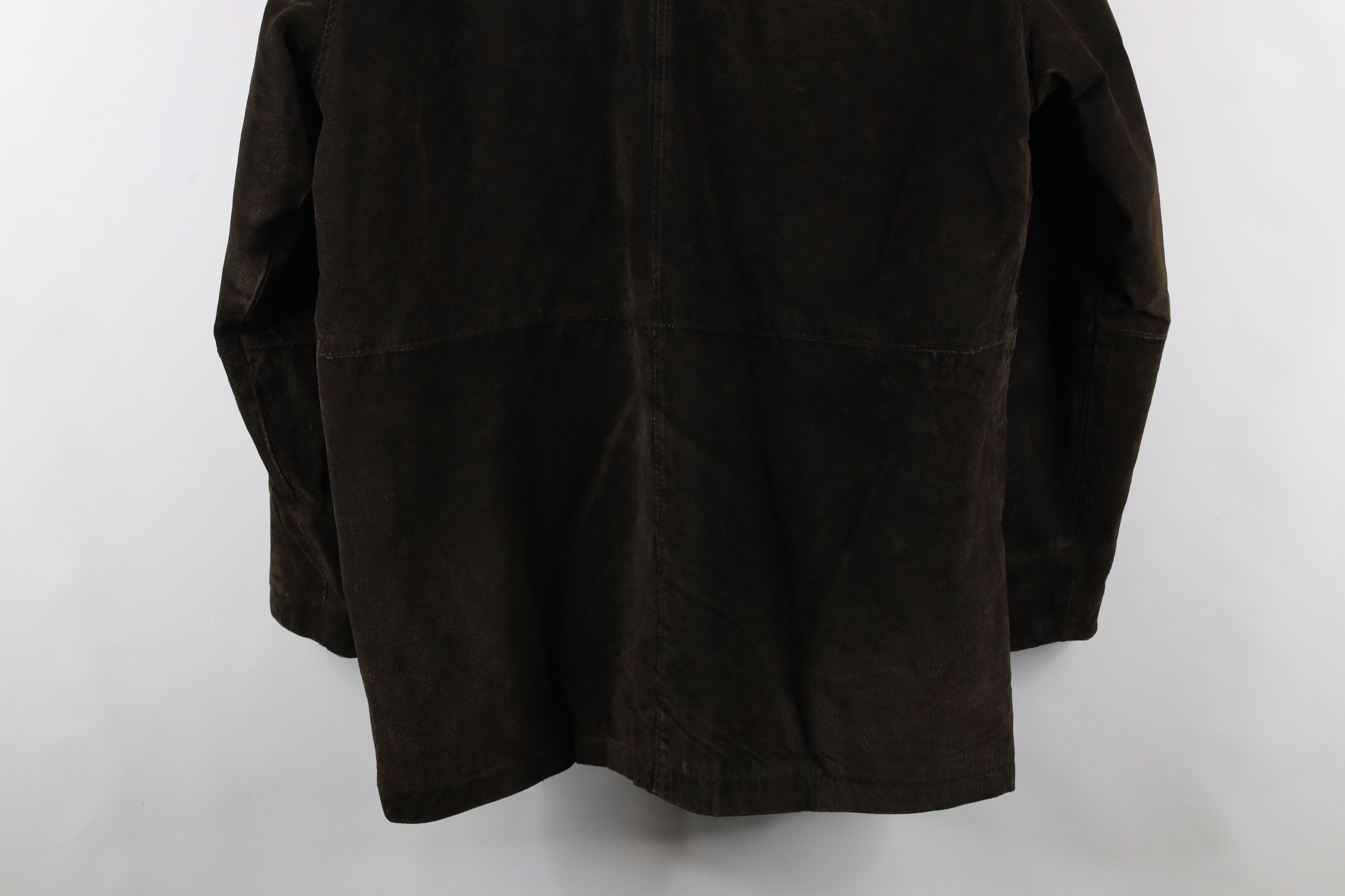 Vintage Vintage 90s Streetwear Suede Leather Button Jacket Brown Size US L / EU 52-54 / 3 - 15 Thumbnail