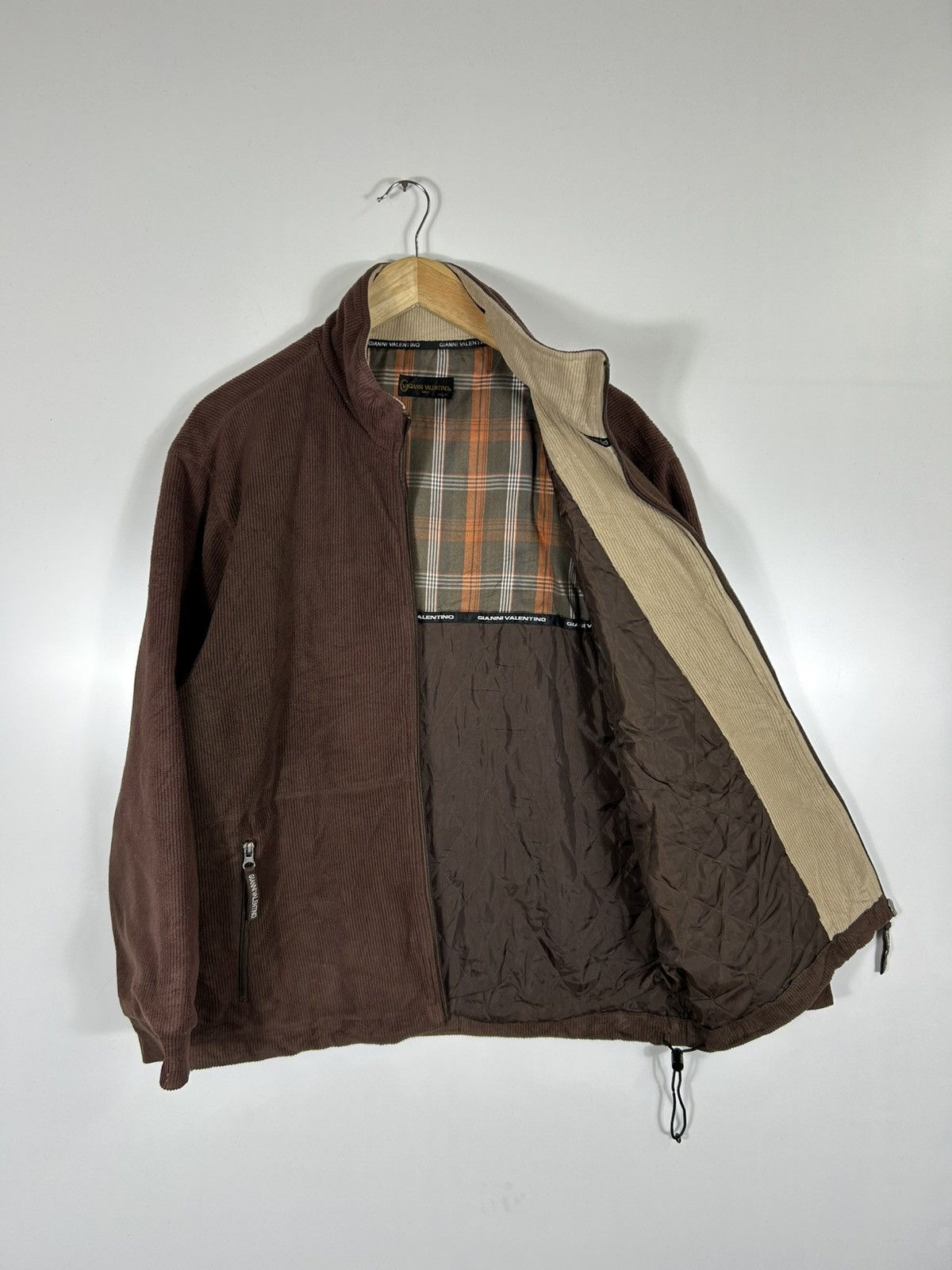 Gianni Valentino ⚡️Vintage Gianni Valentino Italy Corduroy Zipper Jacket Size US L / EU 52-54 / 3 - 9 Thumbnail