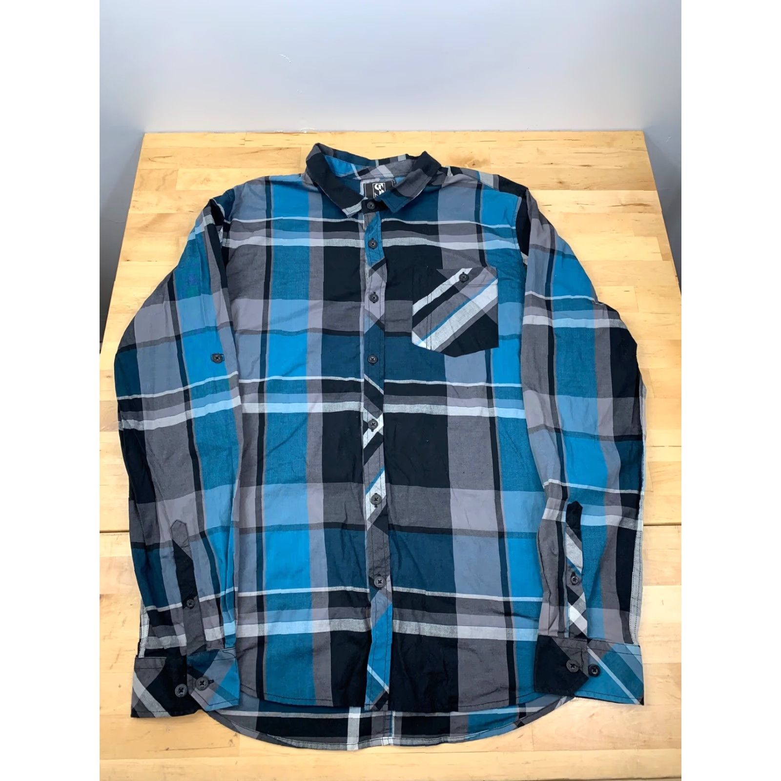 O'Neill O'Neill Jordy Smith Series Men Plaid Long Sleeve Button-Up Casual L Multicolor Shirt Size US L / EU 52-54 / 3 - 2 Thumbnail