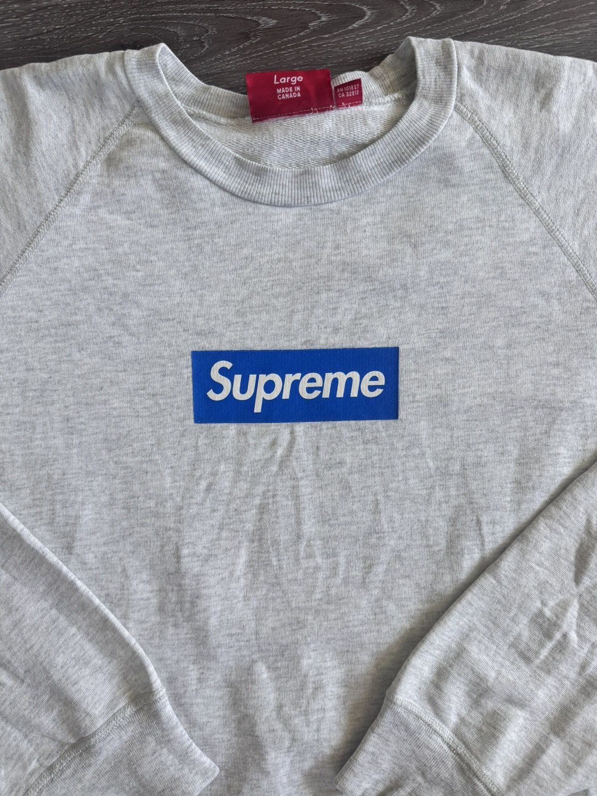 Supreme Supreme Gray Screenprint Box Logo Crewneck 2007 Size US L / EU 52-54 / 3 - 1 Thumbnail