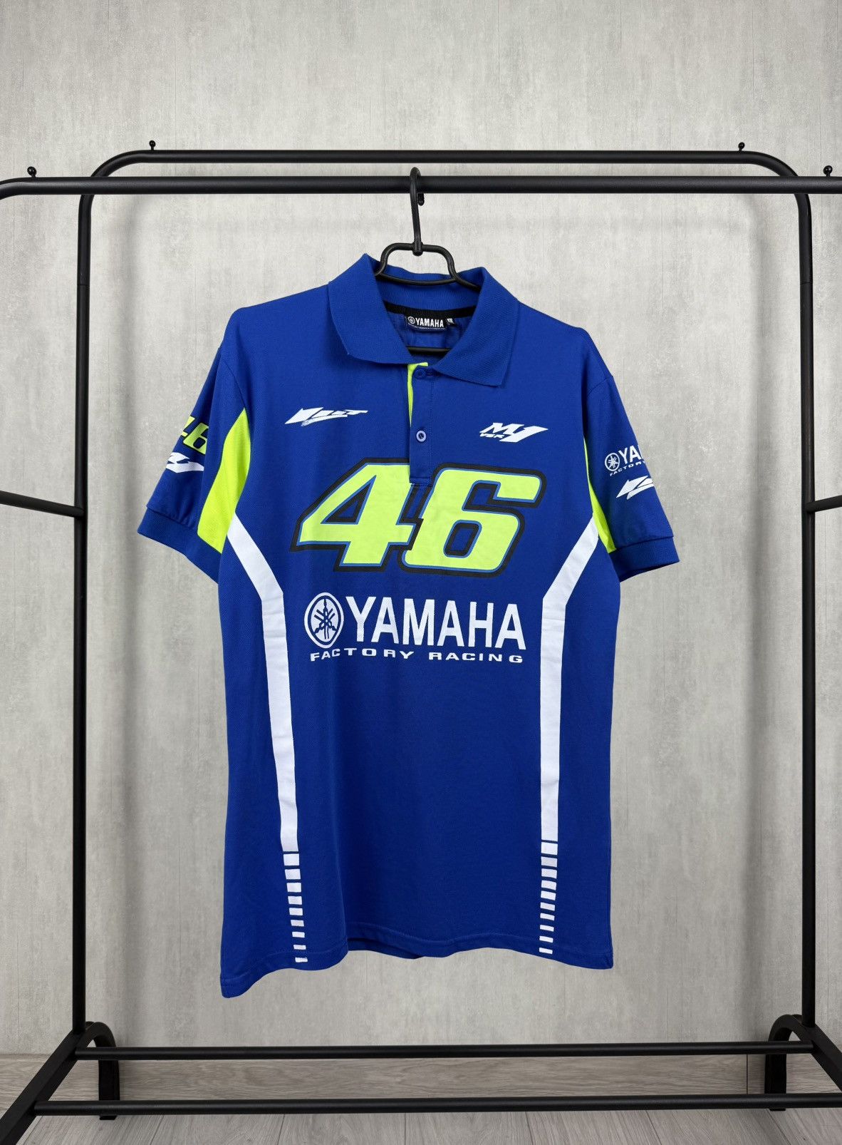Vintage Yamaha Racing Valentino Rossi 46 Polo Shirt Size L