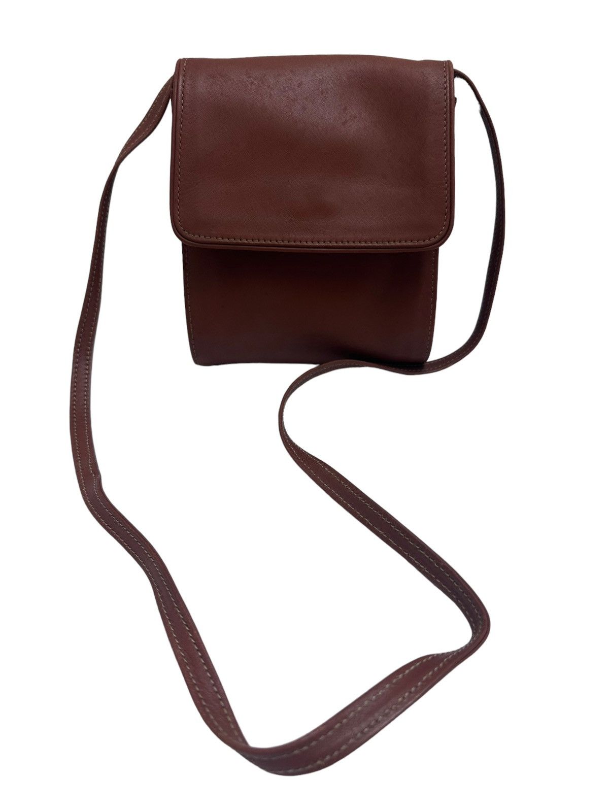 Issey Miyake 🇯🇵 Vintage Issey Miyake Leather Sling Bag Size ONE SIZE - 1 Thumbnail