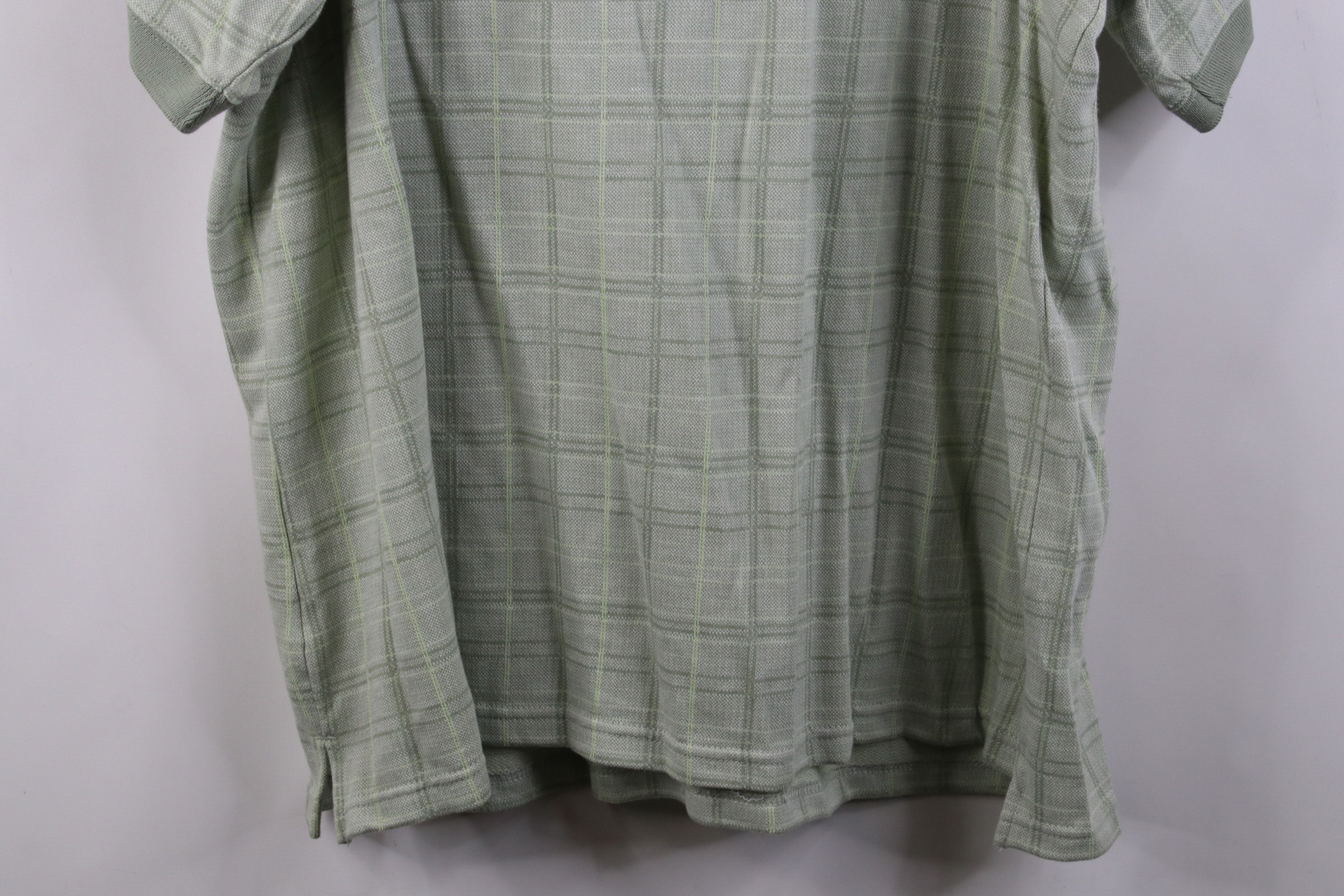 Vintage Vintage 90s Y2K Streetwear Plaid Knit Golf Polo Shirt Green Size US XXL / EU 58 / 5 - 10 Thumbnail