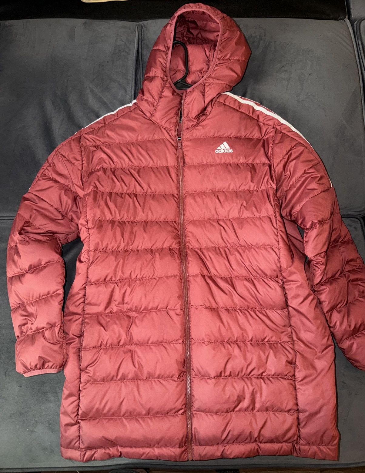 Adidas Adidas Red Men’s Long Cap Down Jacket Size XL Size US XL / EU 56 / 4 - 1 Thumbnail