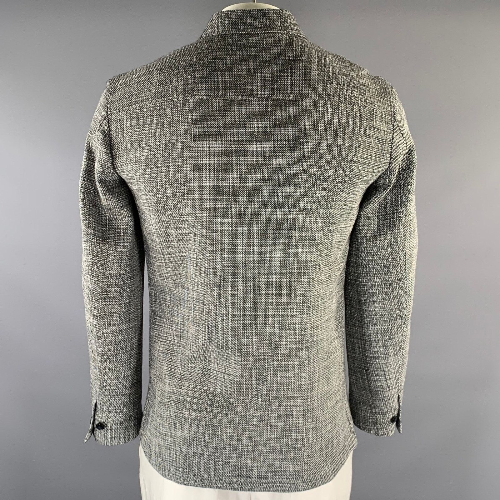 Other KLEIN EPSTEIN & PARKER L Black White Heather Wool Blend Coat Size US L / EU 52-54 / 3 - 4 Thumbnail