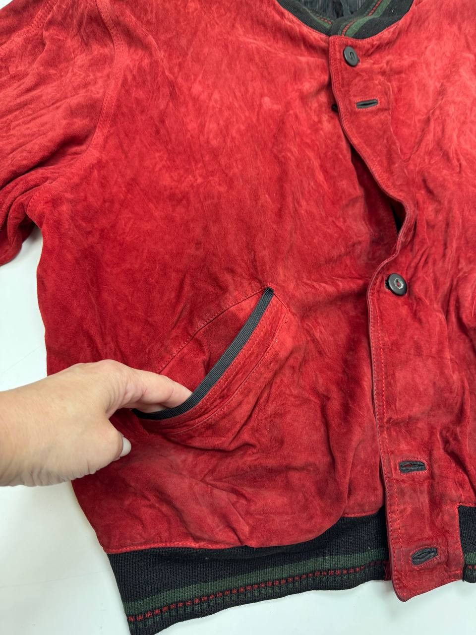 Vintage vintage men's suede bomber jacket Size US L / EU 52-54 / 3 - 5 Thumbnail