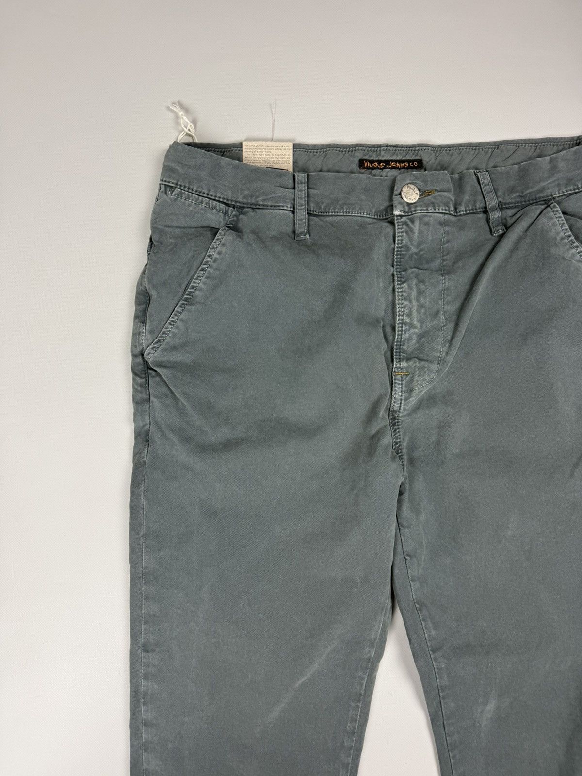 Nudie Jeans BNWT! Nudie Jeans Khaki Slim Concreted Chino Pants Trousers Size US 32 / EU 48 - 6 Thumbnail