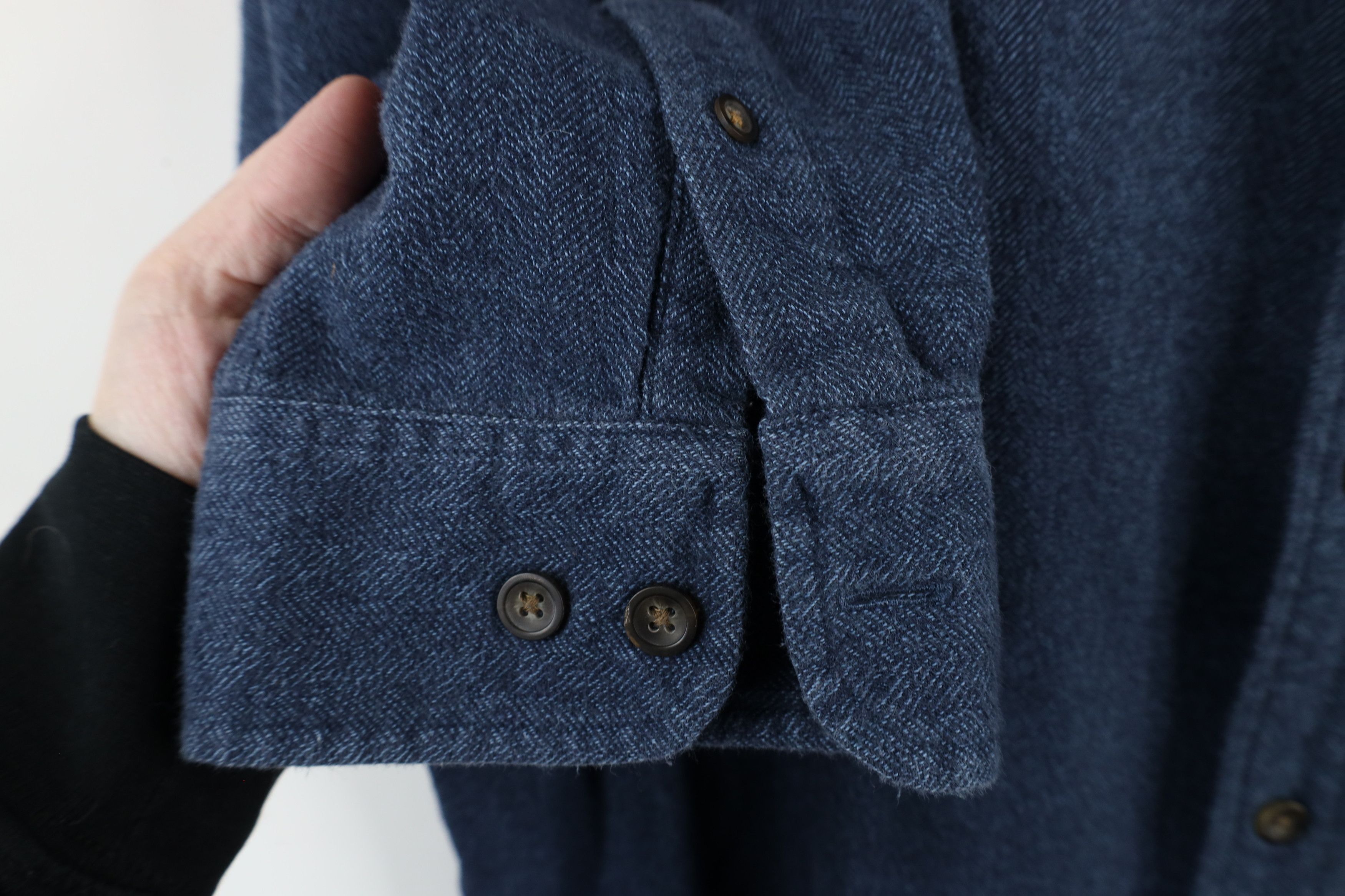 Vintage Vintage 90s Streetwear Flannel Herringbone Button Down Shirt Size US XXL / EU 58 / 5 - 5 Thumbnail