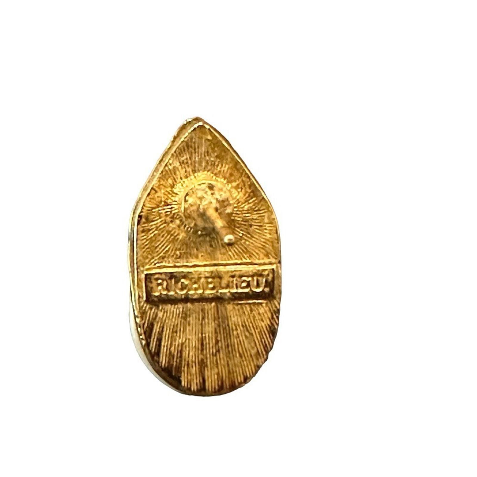 Designer Elegant Gold Tone Drop Earrings by Richelieu Size ONE SIZE - 3 Thumbnail