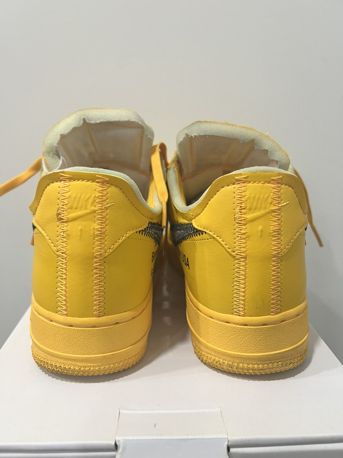 Nike × Off-White Nike Air Force 1 Low Off White ICA Gold Size US 7.5 / EU 40-41 - 4 Thumbnail