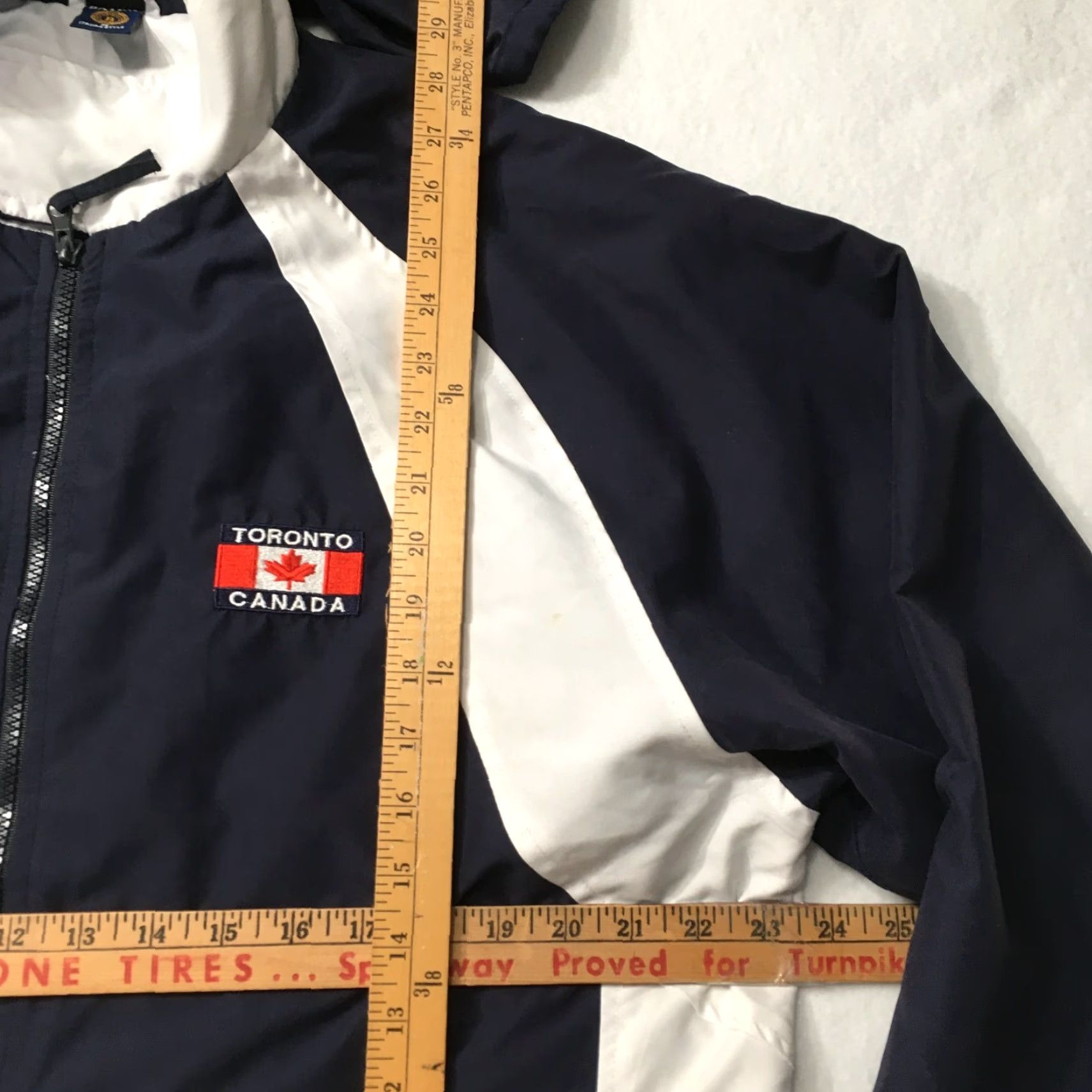 Vintage VINTAGE batini Windbreaker Jacket Mens XL Blue Embroidered 90s University Casual Relaxed Fit Size US XL / EU 56 / 4 - 6 Thumbnail