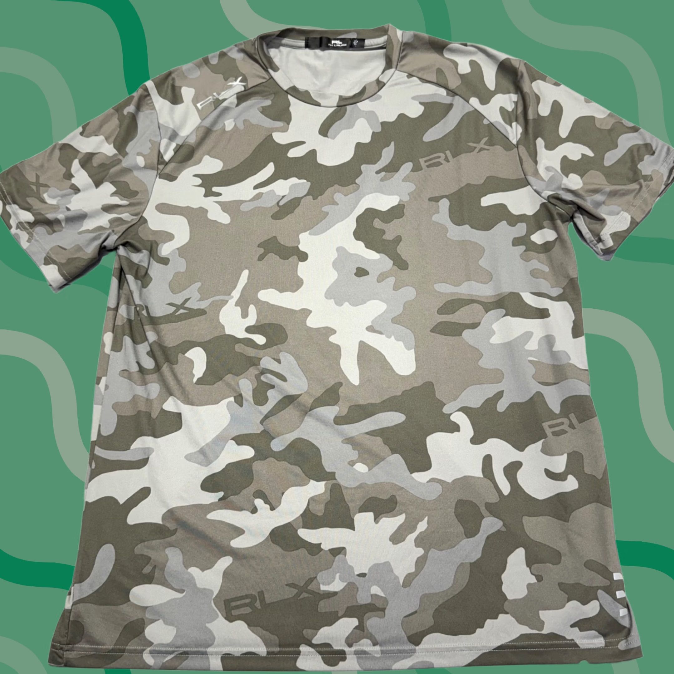 RLX Ralph Lauren RLX Ralph Lauren T Shirt Mens M Green Camouflage Shirt Athletic Performance Traning Size US M / EU 48-50 / 2 - 1 Thumbnail