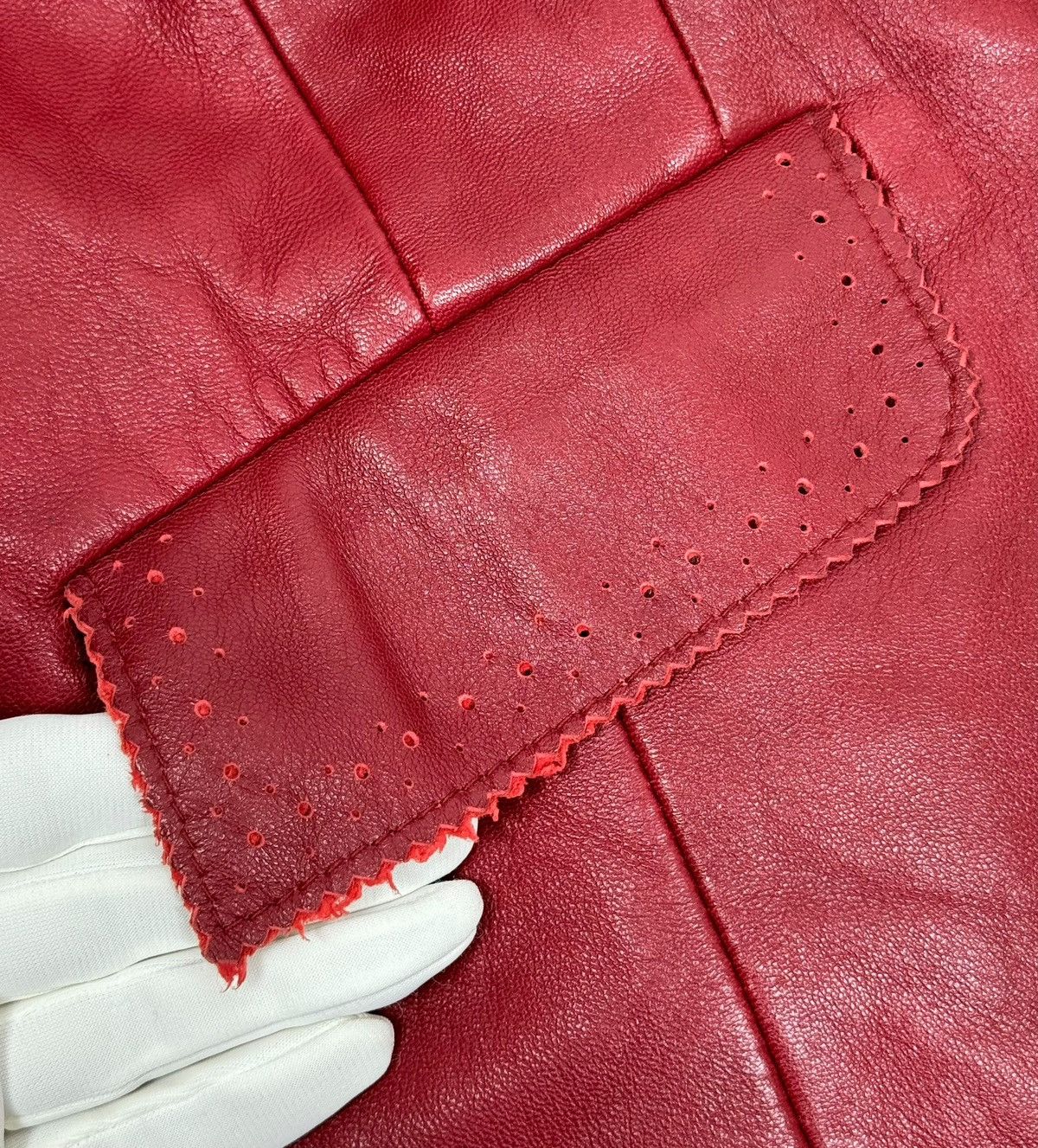 Other Proudfood Real Leather Blazer Jacket Perforated Trim size S Size S / US 4 / IT 40 - 16 Thumbnail
