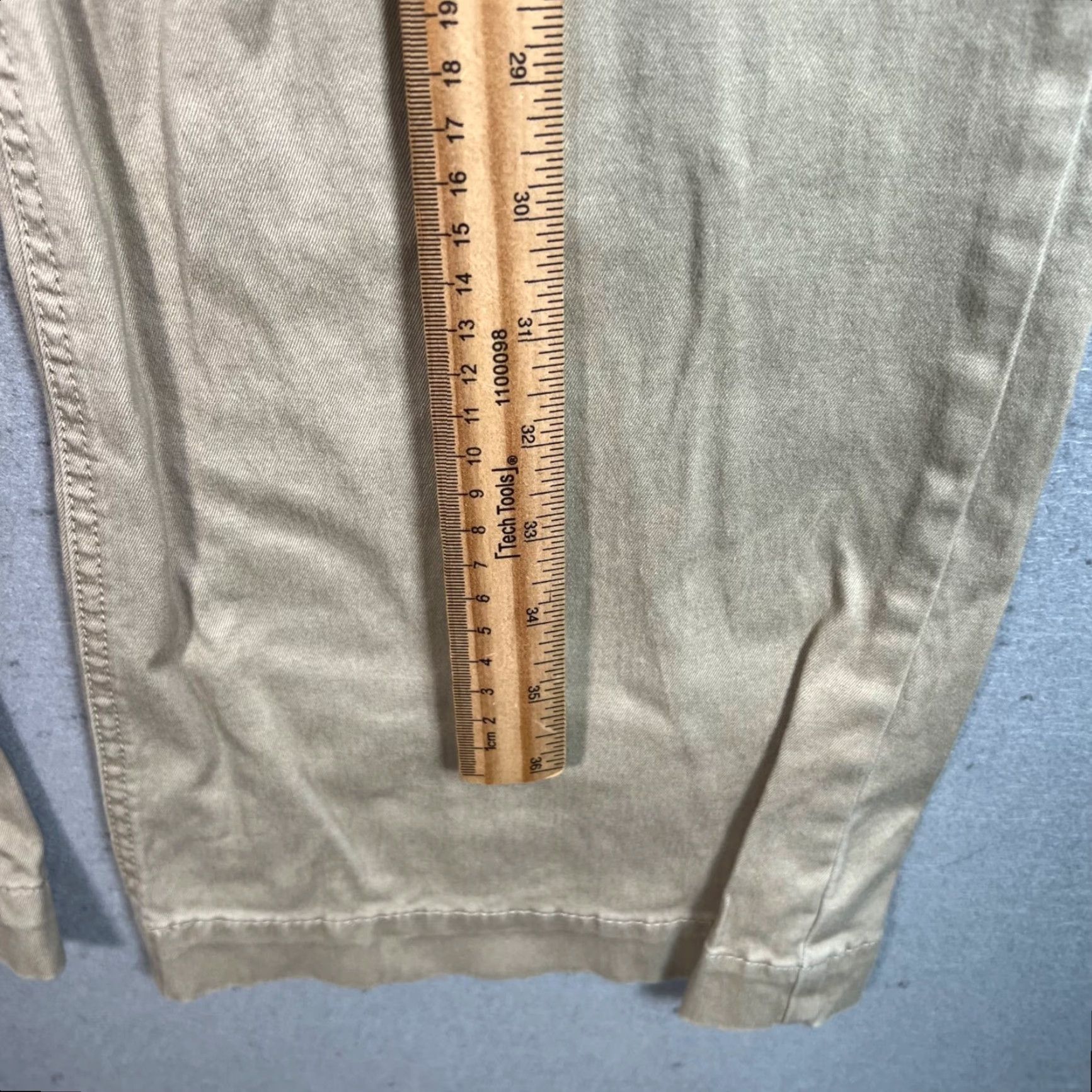 Tommy Hilfiger TOMMY HILFIGER Women's Khaki Wide-Leg Chino Pants Size 4 Cotton Blend Regular Size 27" / US 4 / IT 40 - 6 Thumbnail