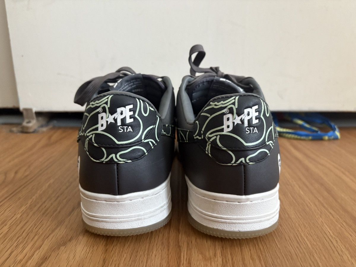 Bape Bapesta 'Text Code Camo - Charcoal' 2022 Size US 11 / EU 44 - 4 Thumbnail
