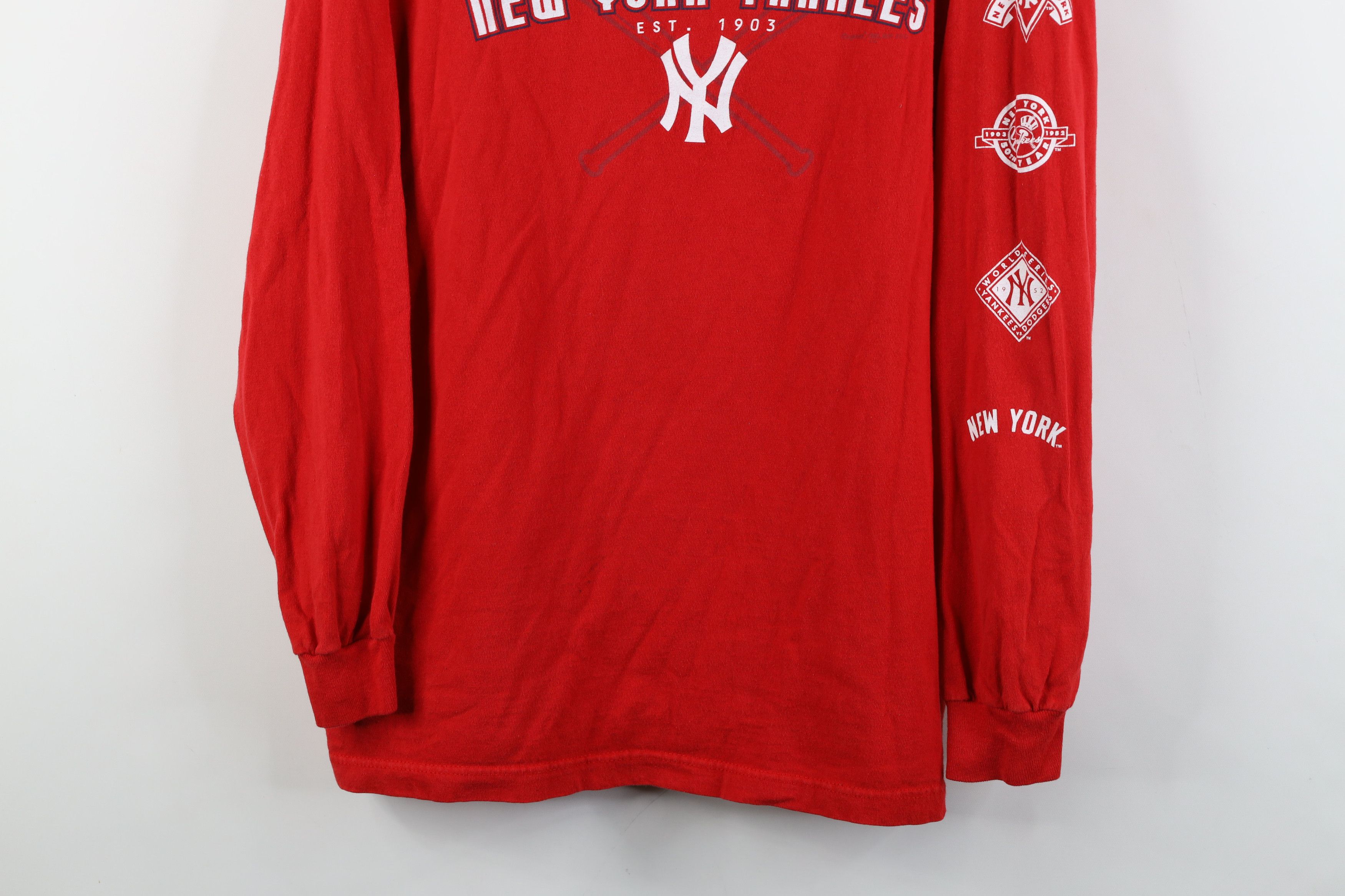 Vintage Vintage Y2K 2002 Yankees Baseball Long Sleeve T-Shirt Red Size US L / EU 52-54 / 3 - 3 Thumbnail