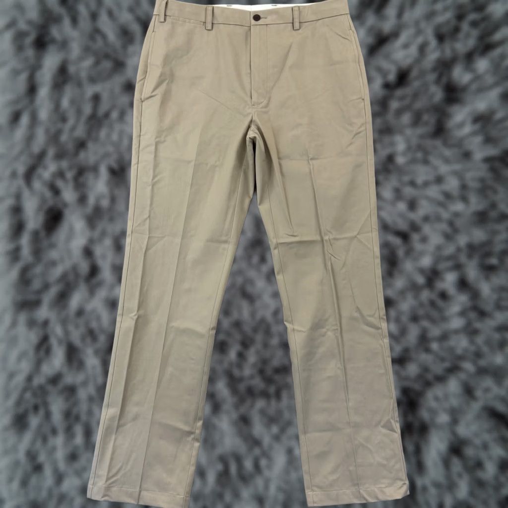Orvis Orvis Pants Men’s 35 X 34 Beige Khaki Pleated Twill Chino Outdoor Casual Regular Size US 35 - 1 Thumbnail