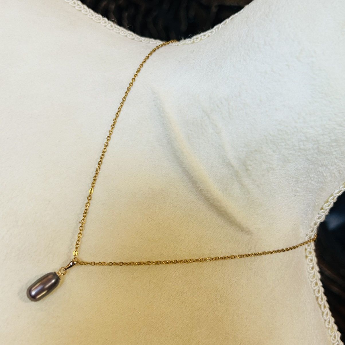 Handmade Handcrafted genuine Tahitian baroque pearl pendant necklace Size ONE SIZE - 1 Thumbnail