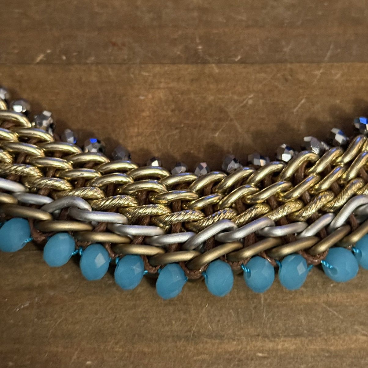 Other Makarlon multi woven chain with turquoise statement necklace Size ONE SIZE - 3 Thumbnail