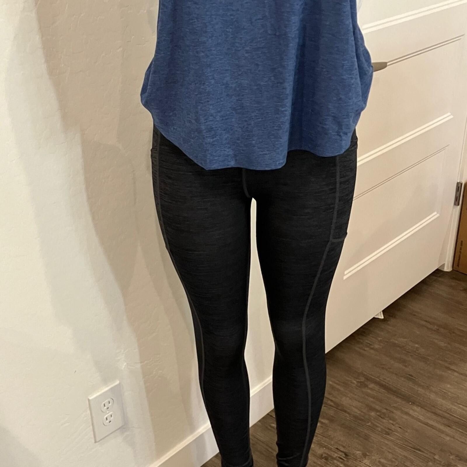 Avia NWOT Avia Black Heathered Athletic Leggings XS Size 26" / US 2 / IT 38 - 6 Thumbnail