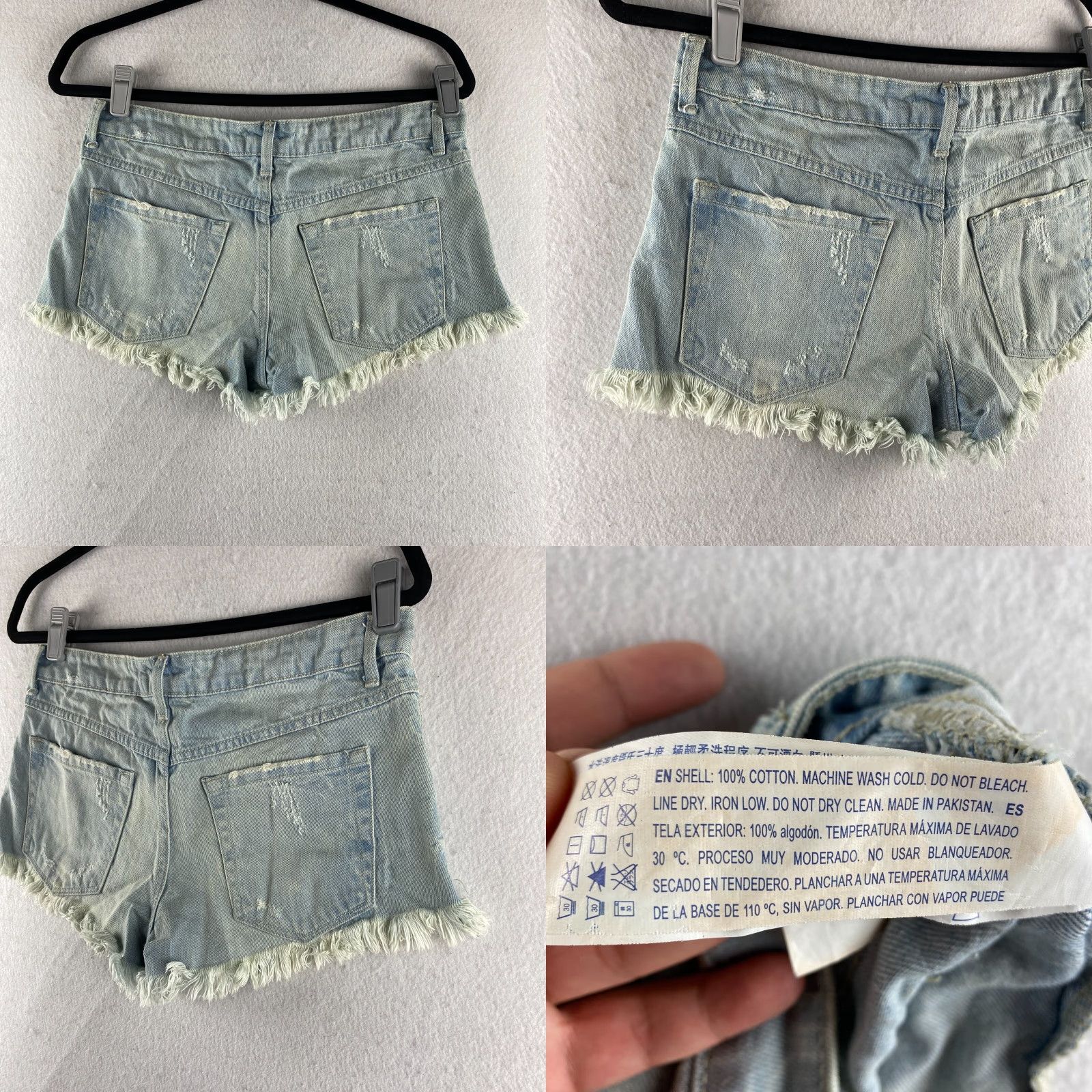 Forever 21 FOREVER 21 Jean Shorts Womens 27 Blue Cut-Off Denim Ripped Light Size 27" / US 4 / IT 40 - 9 Thumbnail
