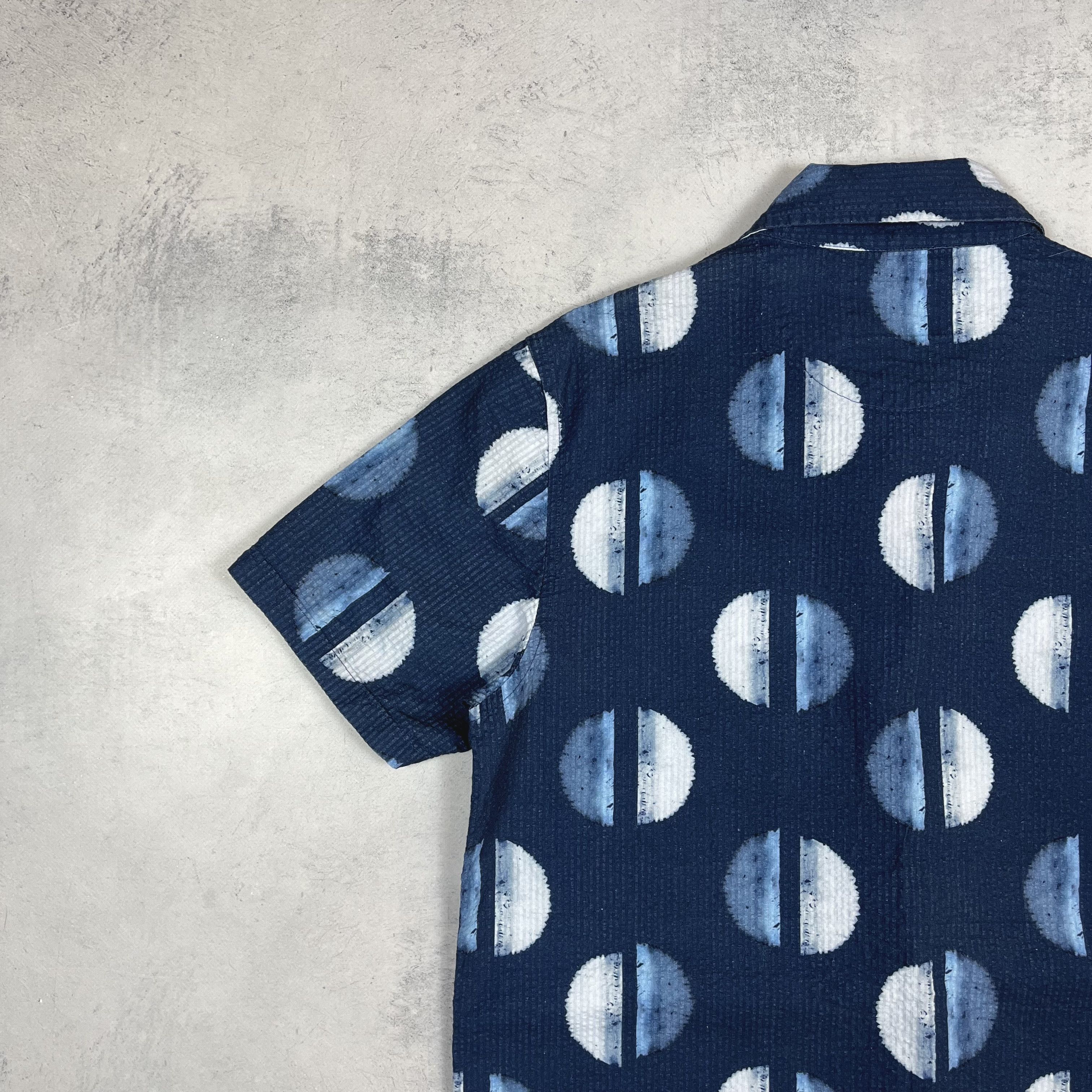 Folk Folk Geometric Pattern Button Up Short Sleeve Shirt Size US M / EU 48-50 / 2 - 15 Thumbnail