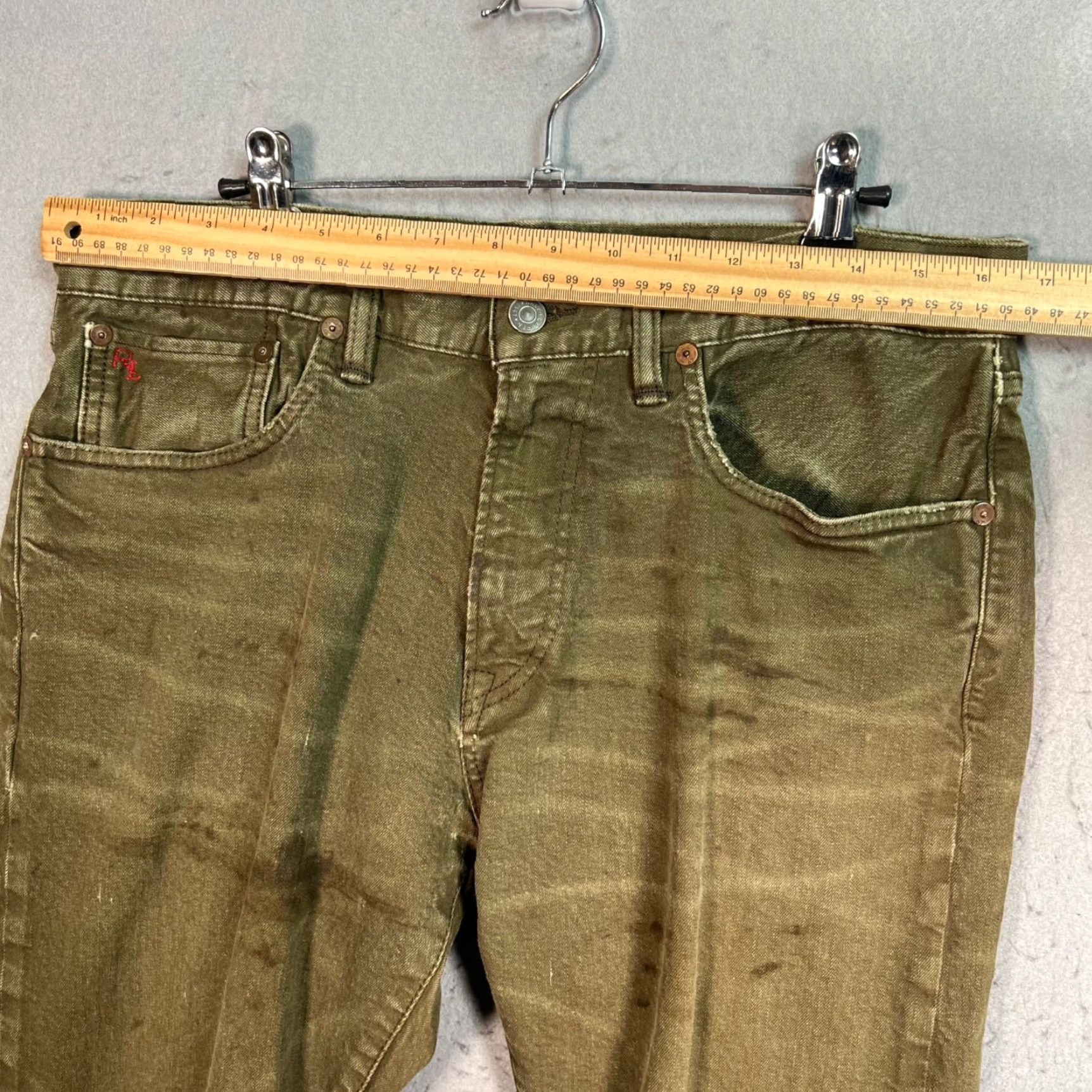 Polo Ralph Lauren Polo Ralph Lauren Jeans Olive Green Dungarees Authentic Mens Size 32 x 32 Polo Ralph Lauren Jeans Green 5-Pocket Denim Cotton Mid Rise Vintage: No Men Size US XS / EU 42 / 0 - 4 Thumbnail