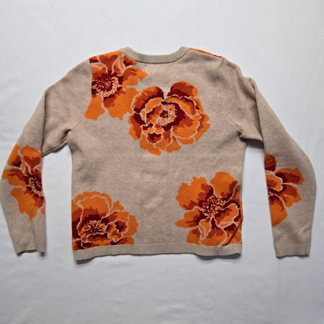 Cynthia Rowley Cynthia Rowley Floral Sweater Flower L Fall Knit Crewneck Size L / US 10 / IT 46 - 6 Thumbnail